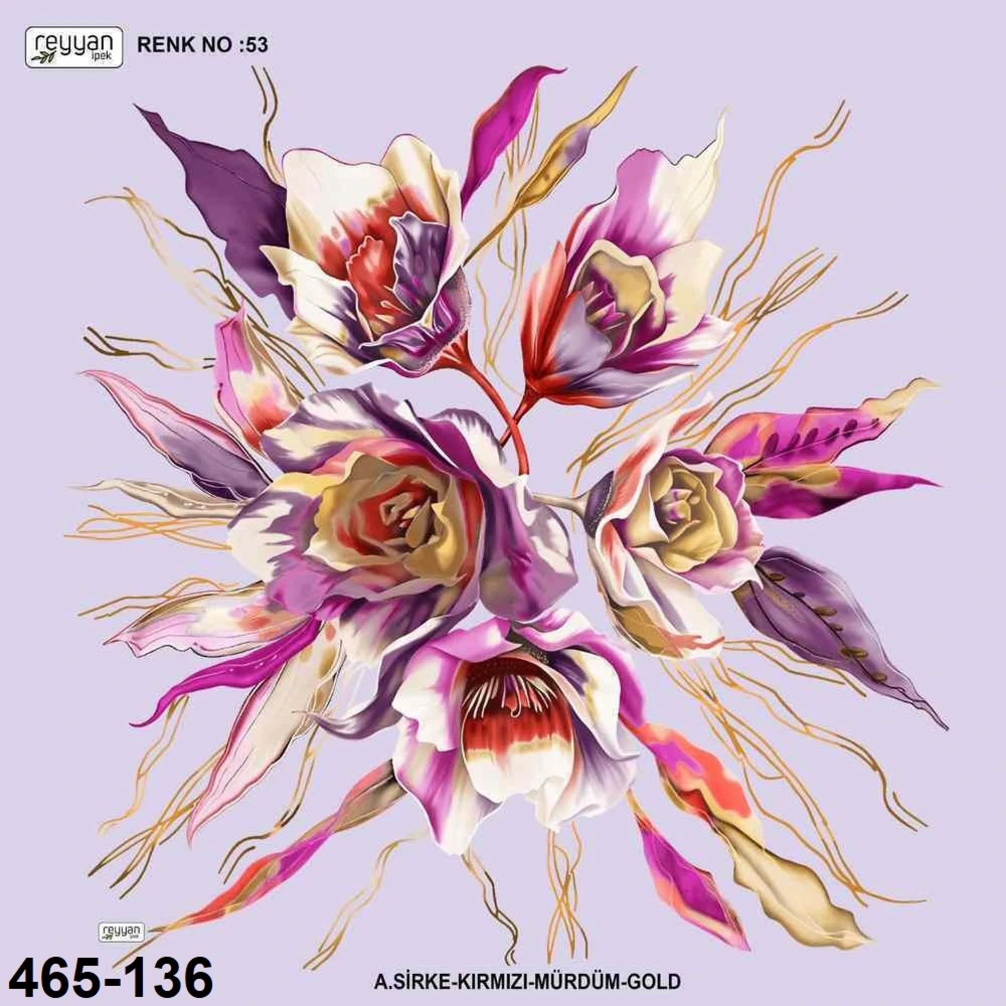 Reyyan İpek Desenli Oyalık Yazma 465-136
