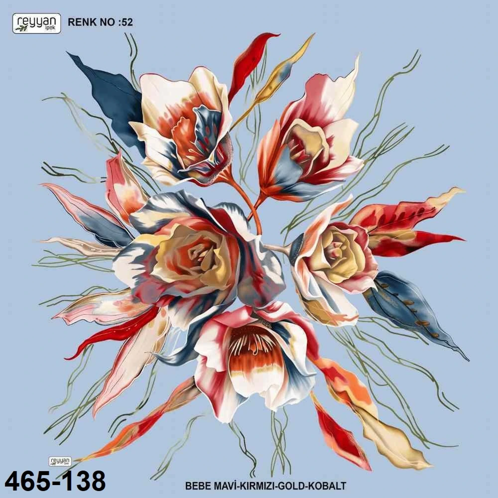 Reyyan İpek Desenli Oyalık Yazma 465-138