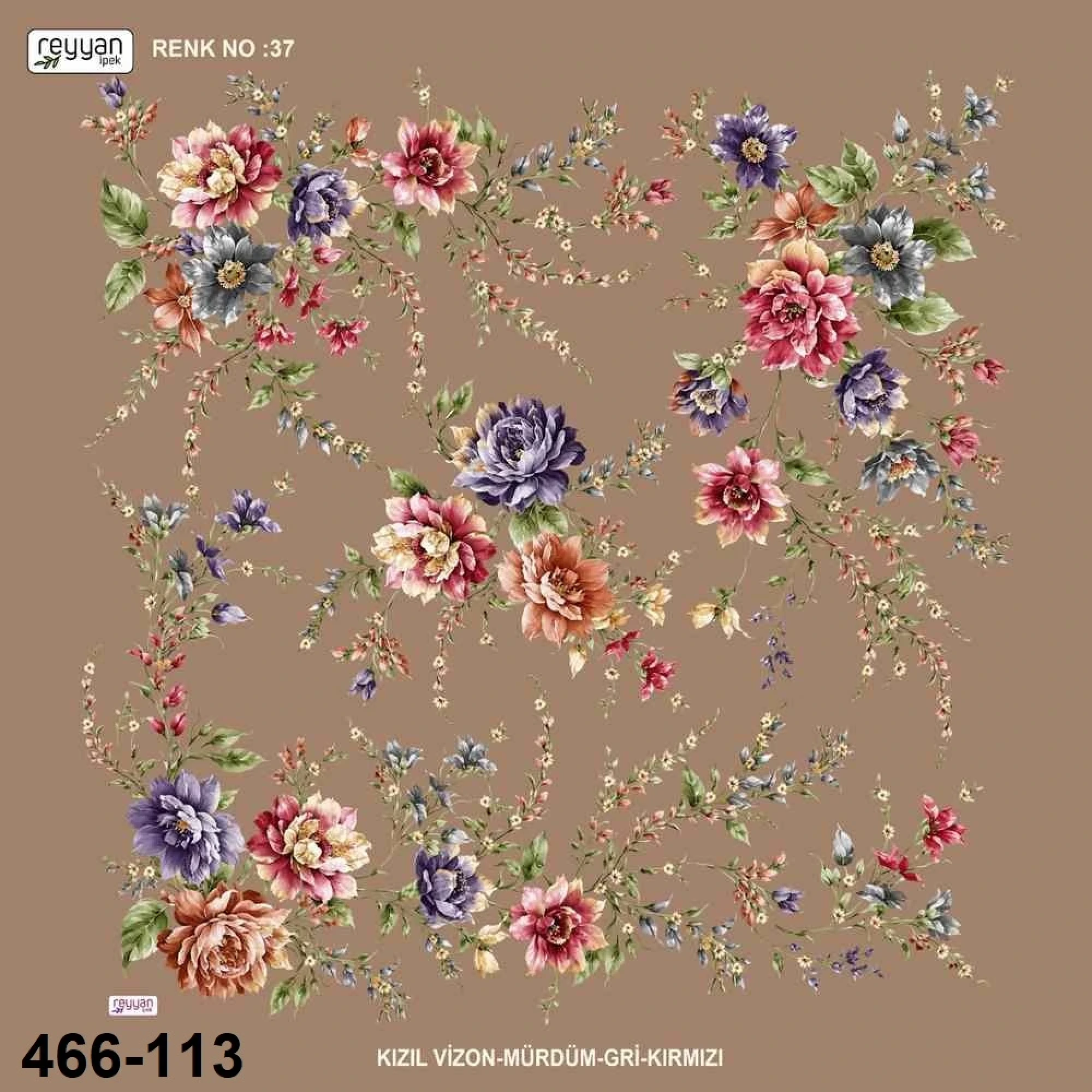 Reyyan İpek Desenli Oyalık Yazma 466-113