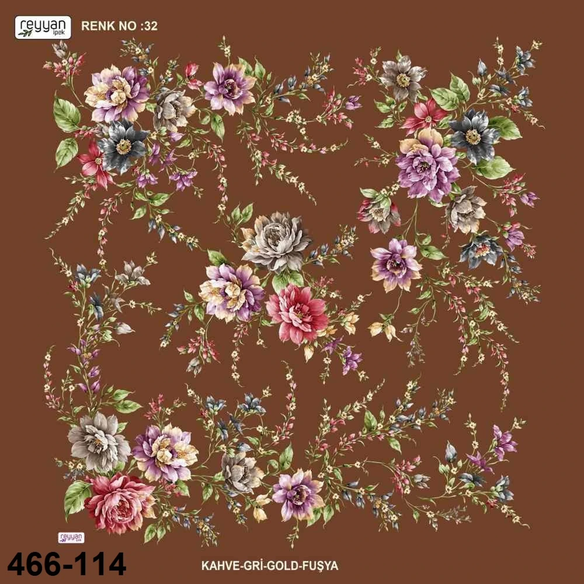 Reyyan İpek Desenli Oyalık Yazma 466-114