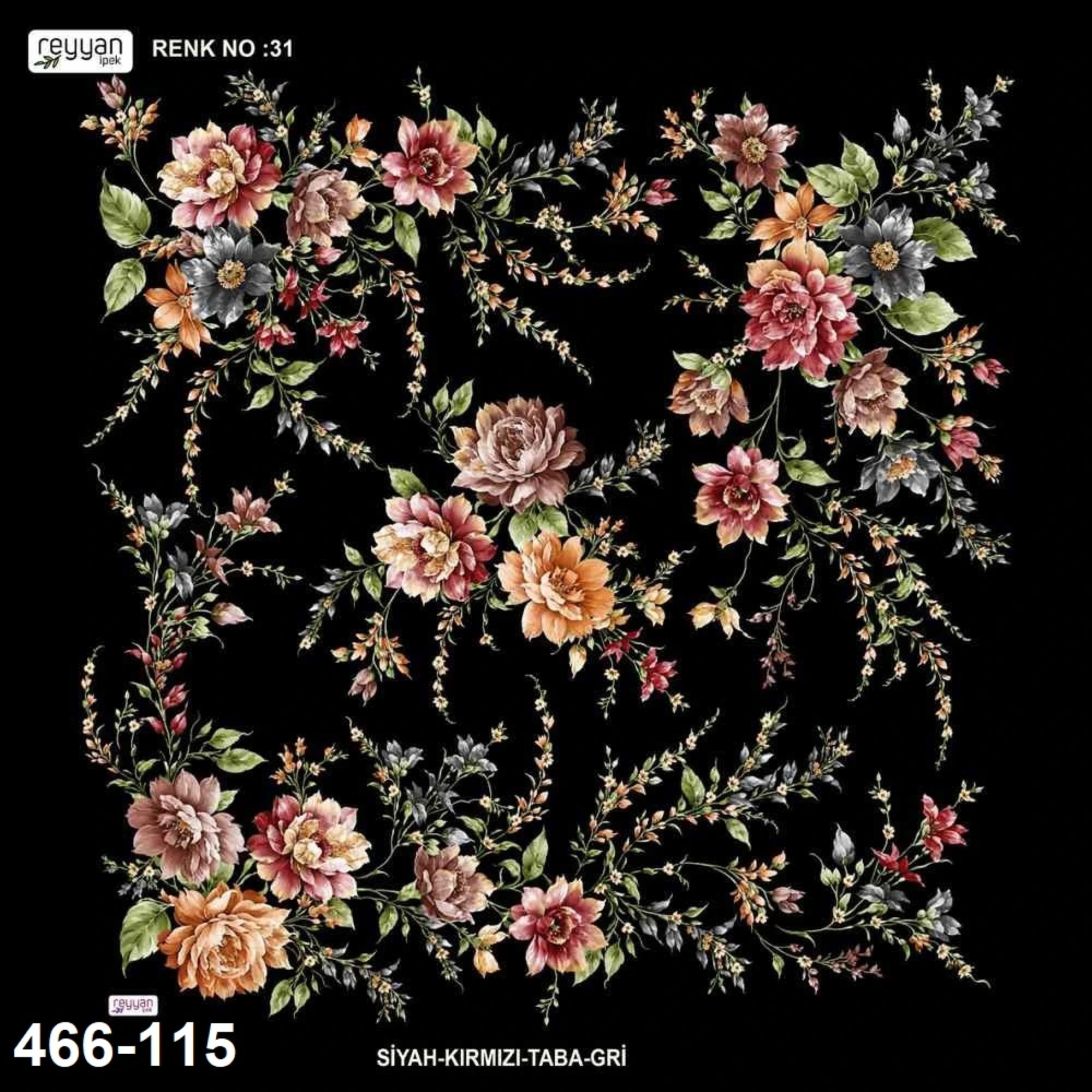 Reyyan İpek Desenli Oyalık Yazma 466-115