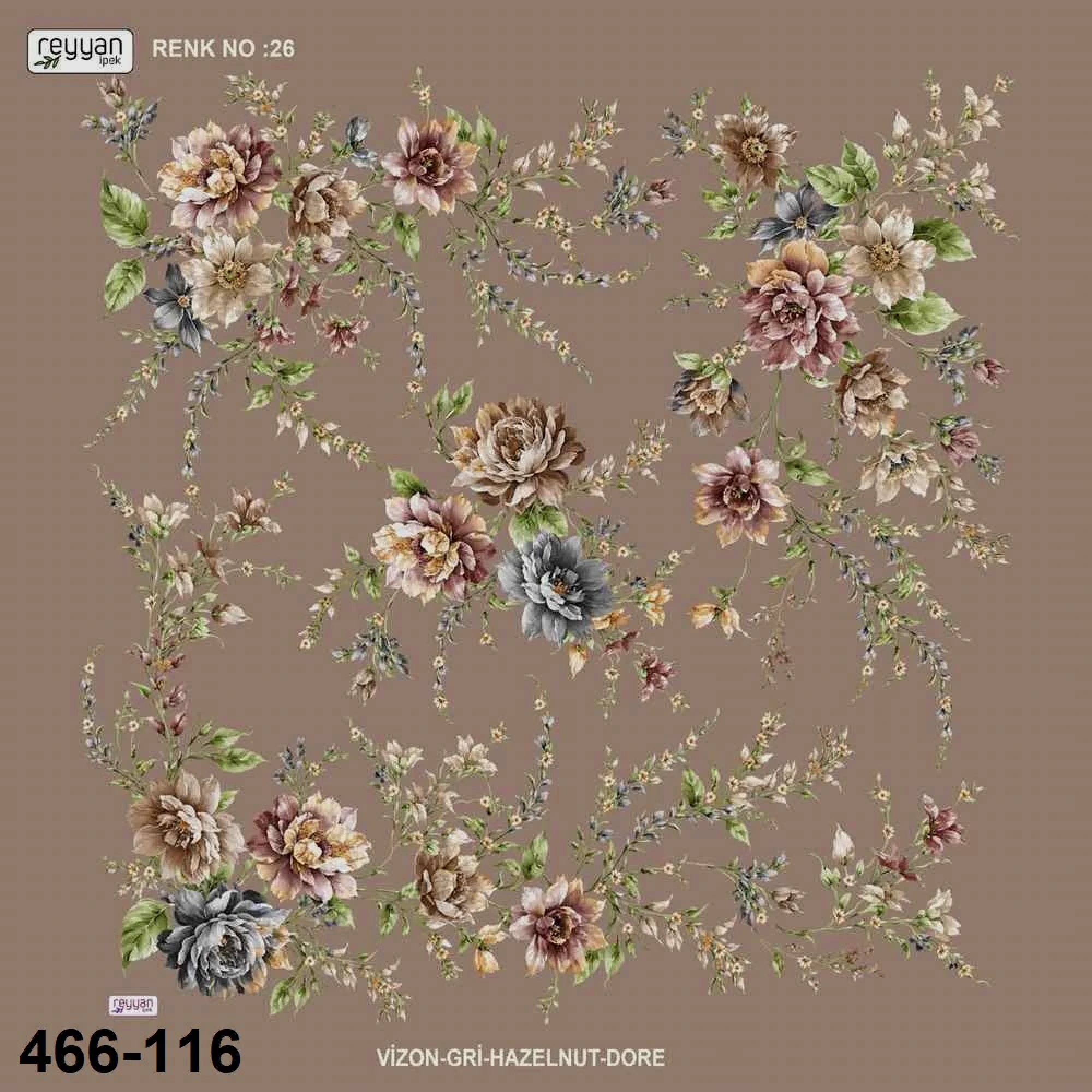 Reyyan İpek Desenli Oyalık Yazma 466-116