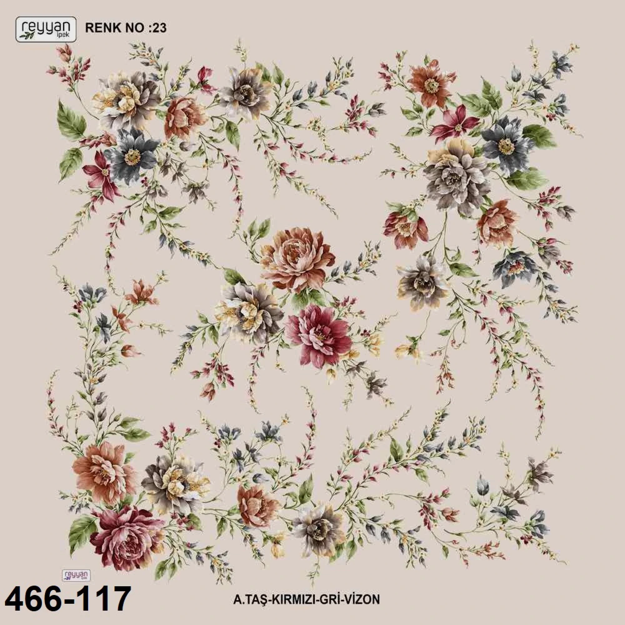 Reyyan İpek Desenli Oyalık Yazma 466-117