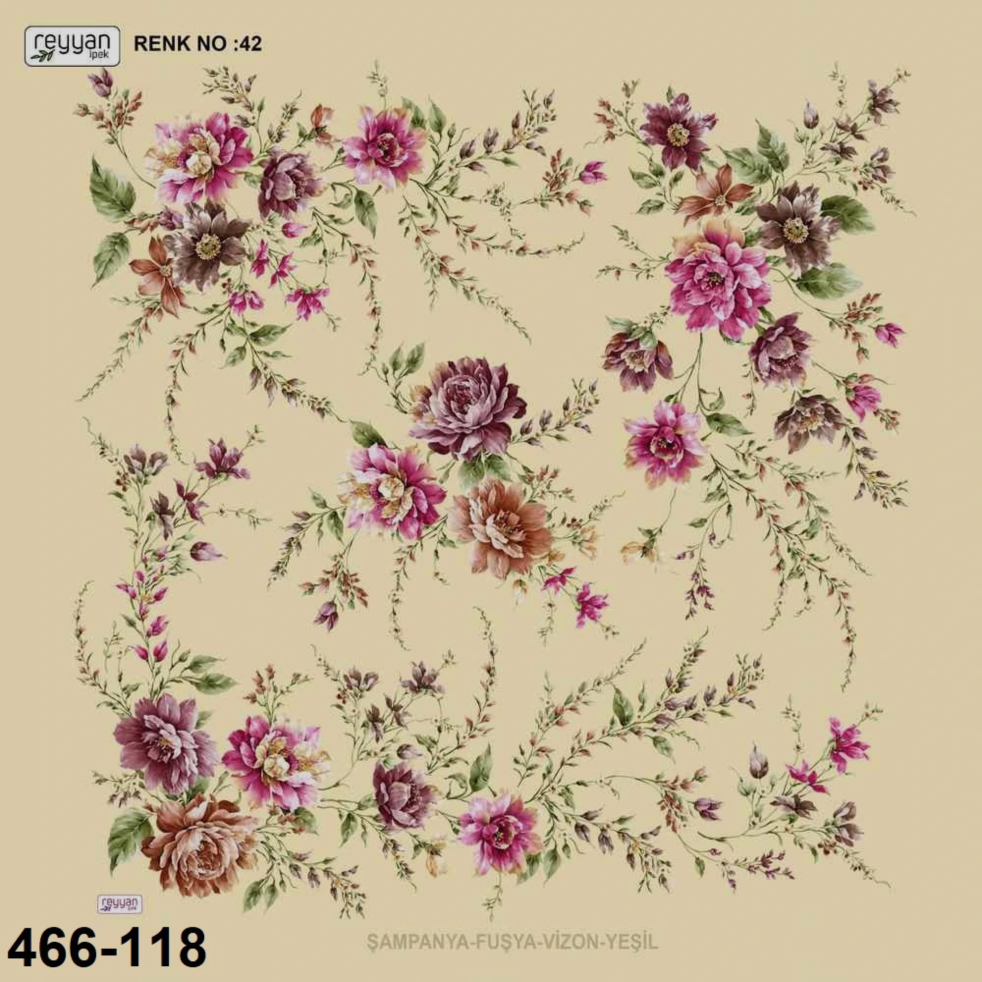 Reyyan İpek Desenli Oyalık Yazma 466-118