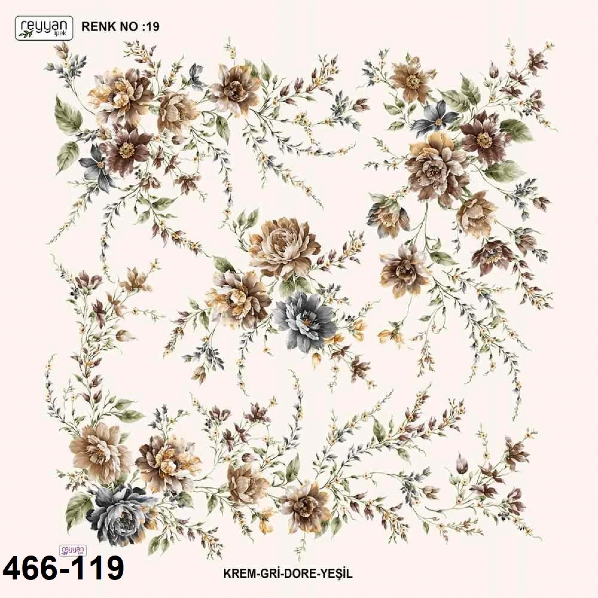 Reyyan İpek Desenli Oyalık Yazma 466-119