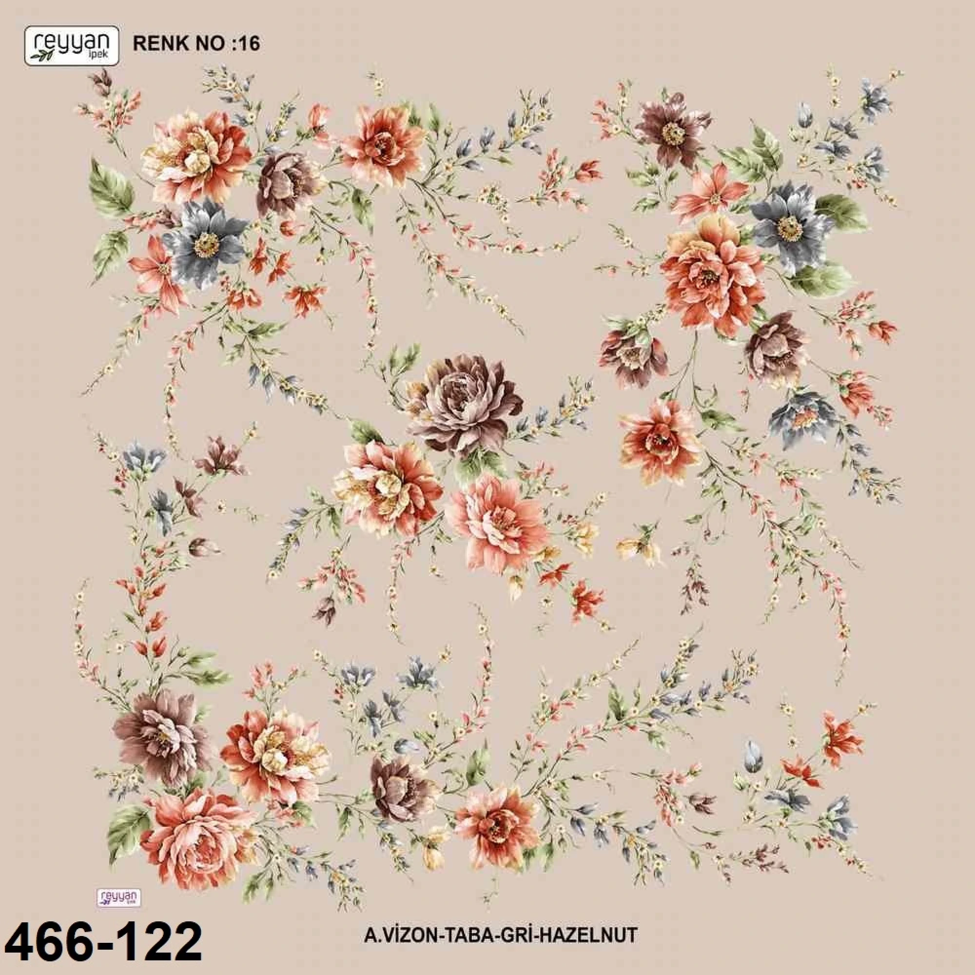 Reyyan İpek Desenli Oyalık Yazma 466-122
