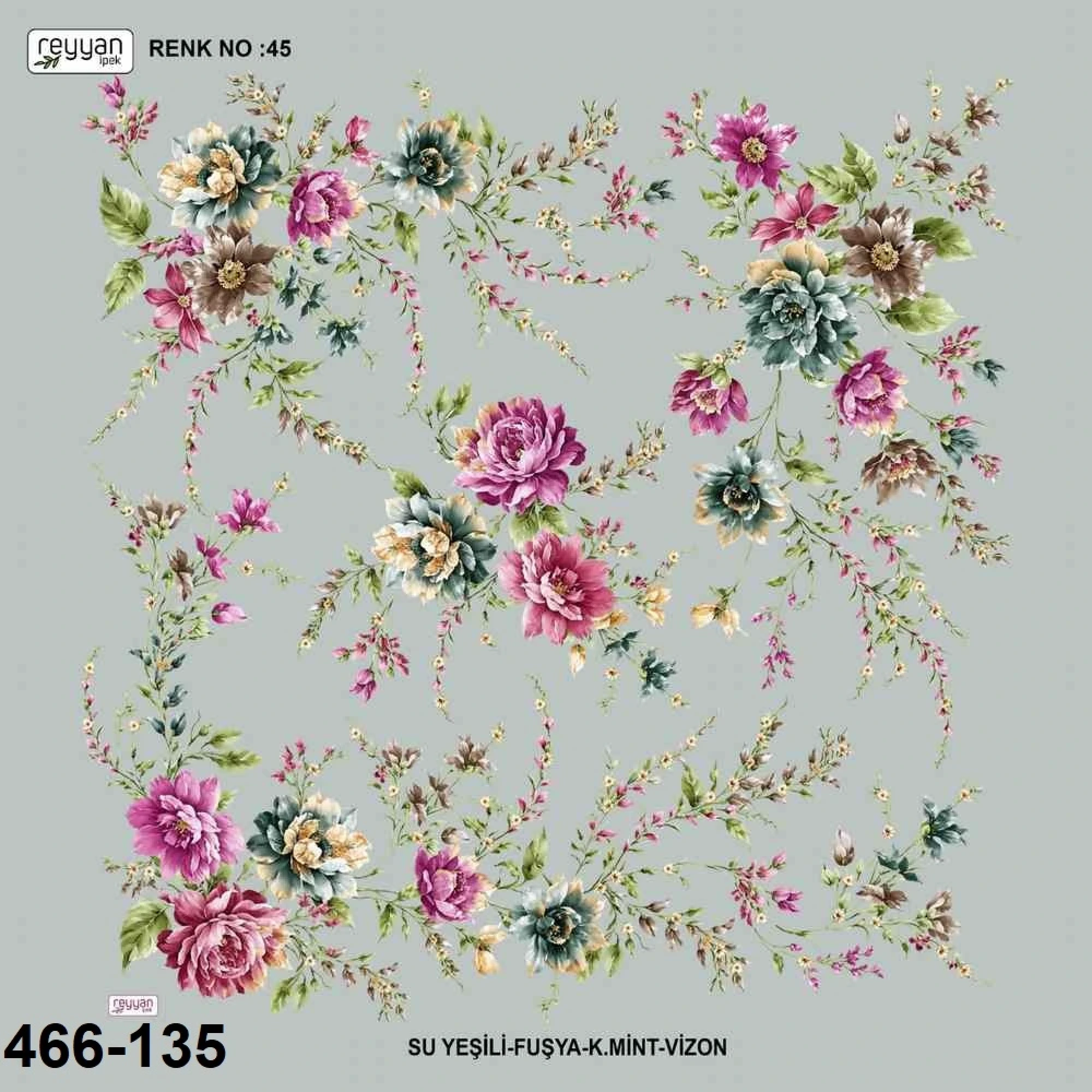 Reyyan İpek Desenli Oyalık Yazma 466-135
