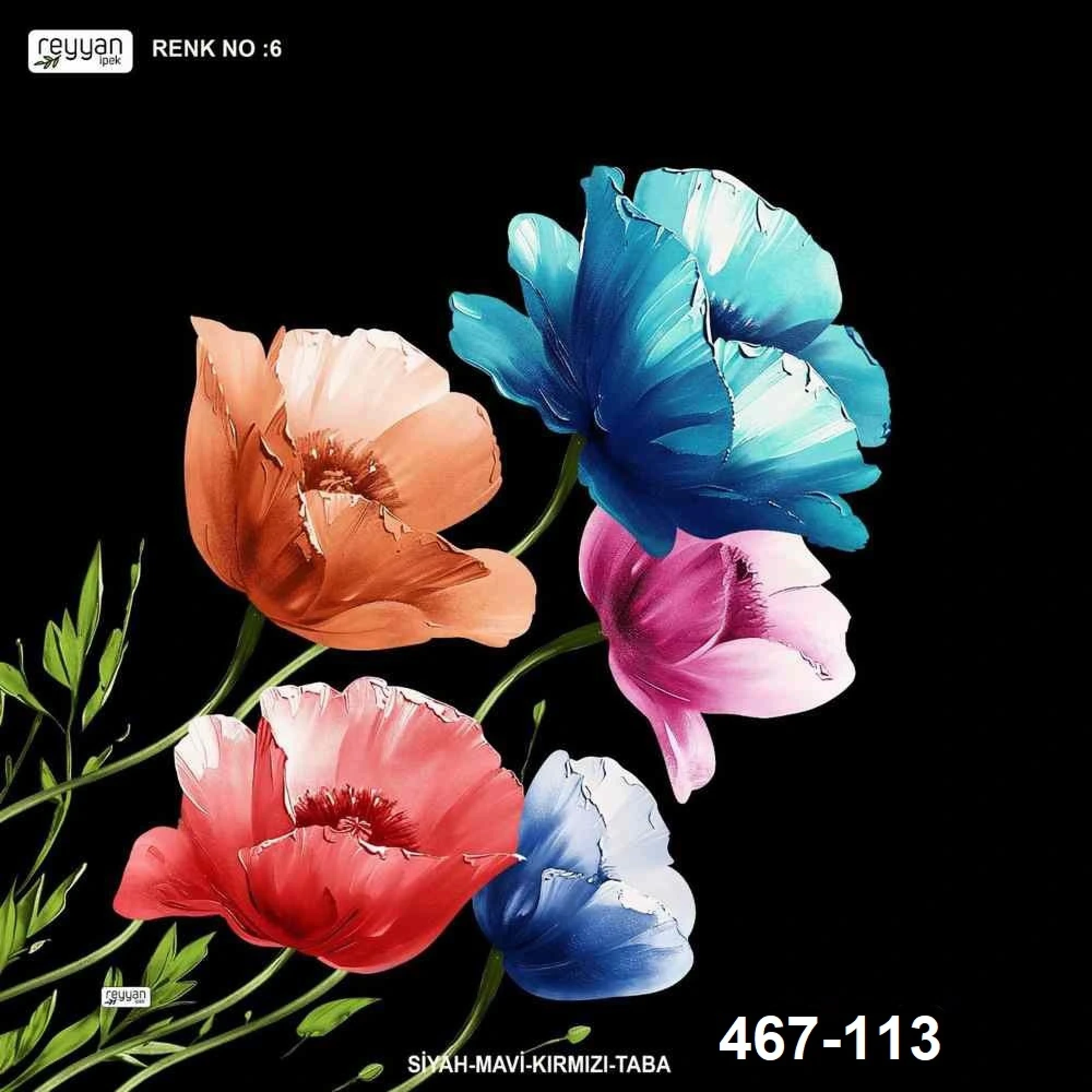 Reyyan İpek Desenli Oyalık Yazma 467-113