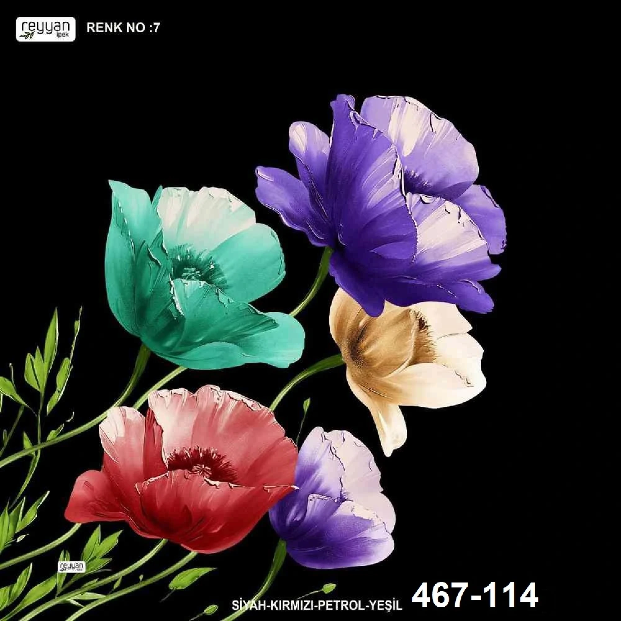 Reyyan İpek Desenli Oyalık Yazma 467-114