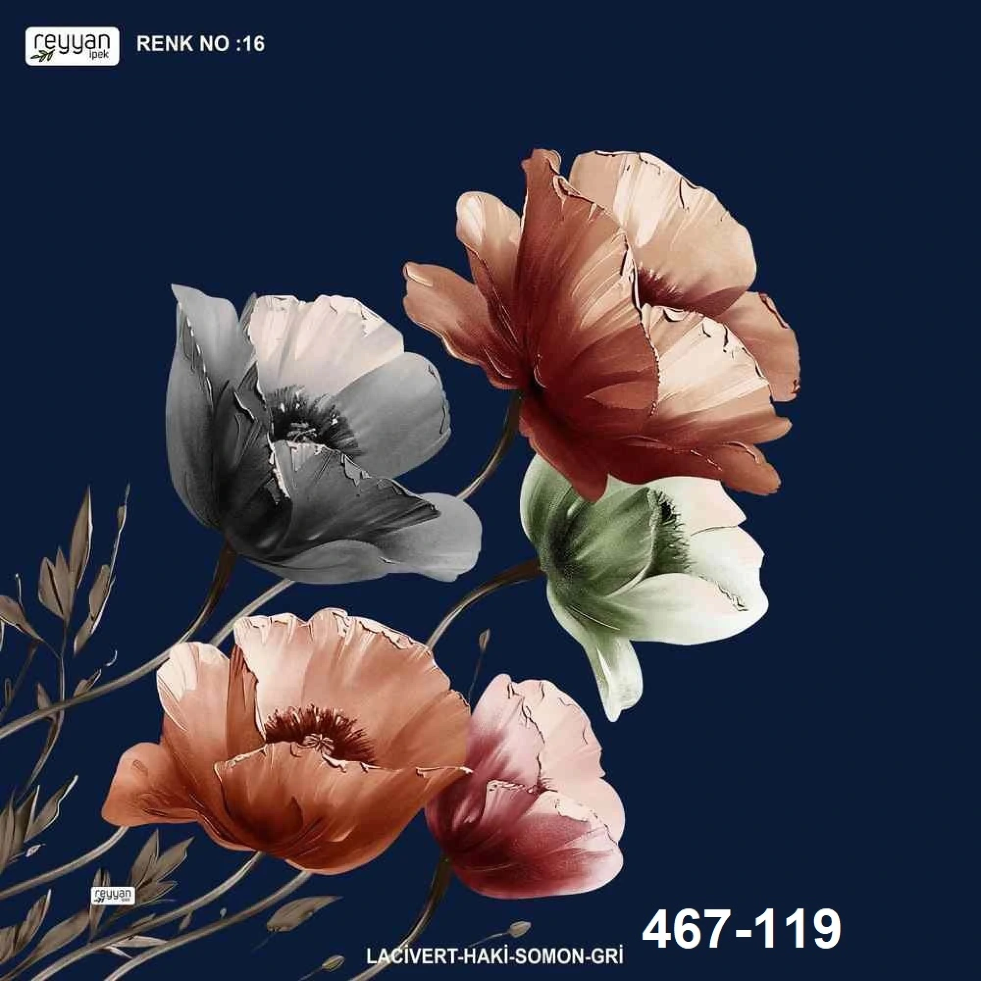 Reyyan İpek Desenli Oyalık Yazma 467-119