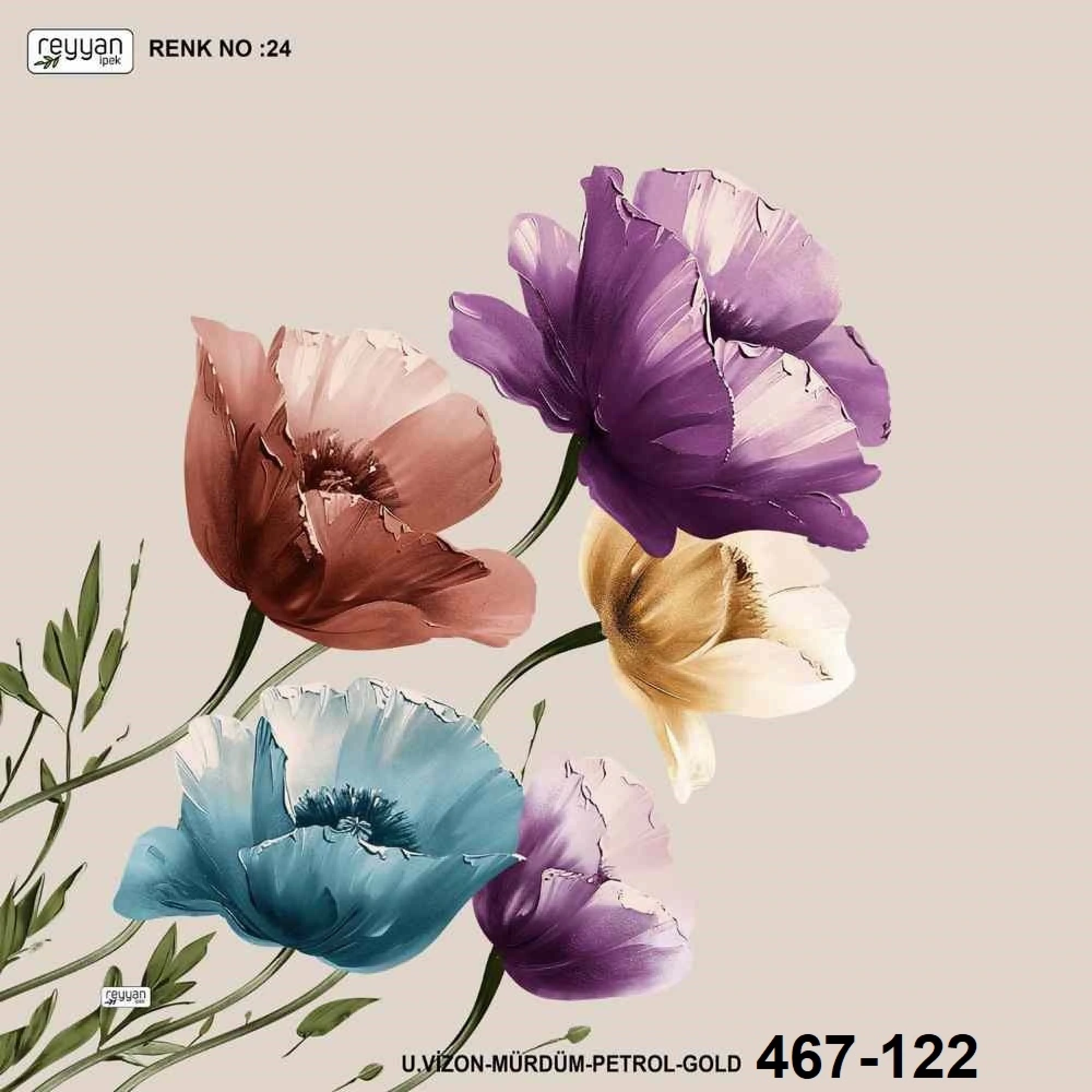 Reyyan İpek Desenli Oyalık Yazma 467-122