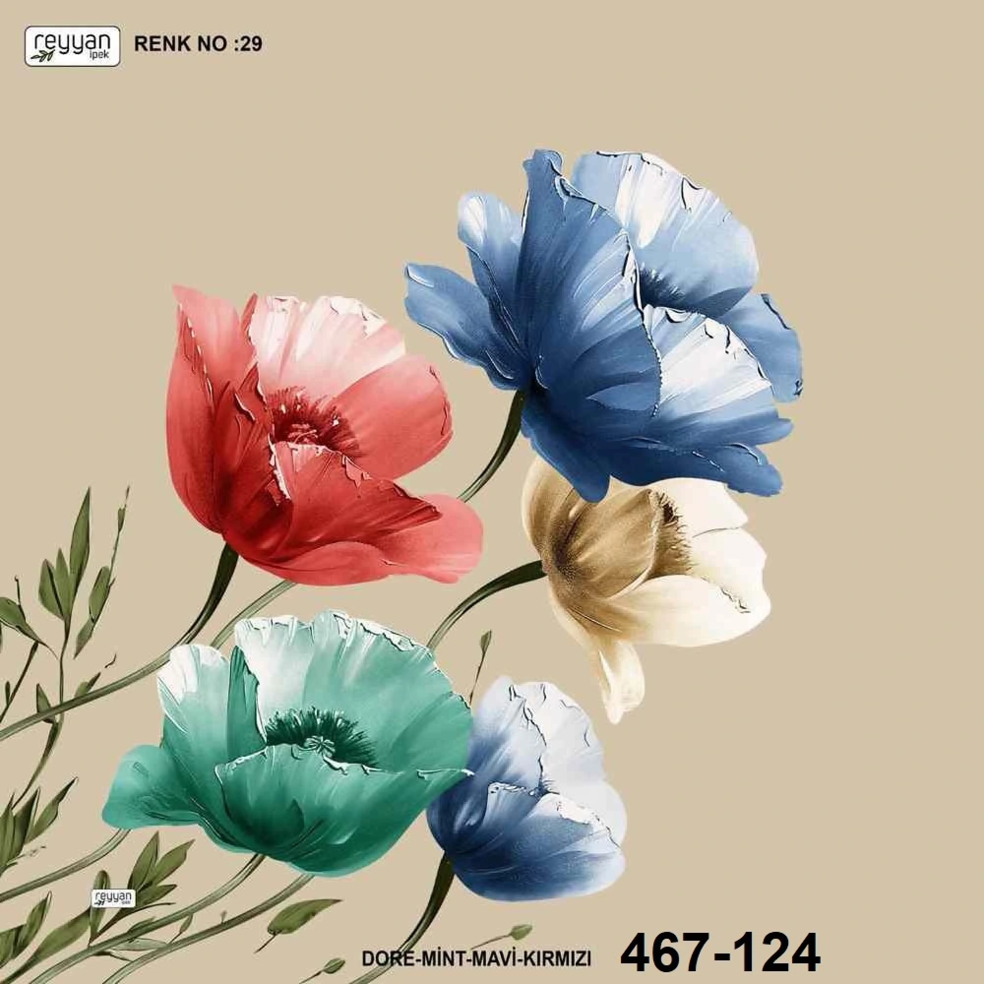 Reyyan İpek Desenli Oyalık Yazma 467-124