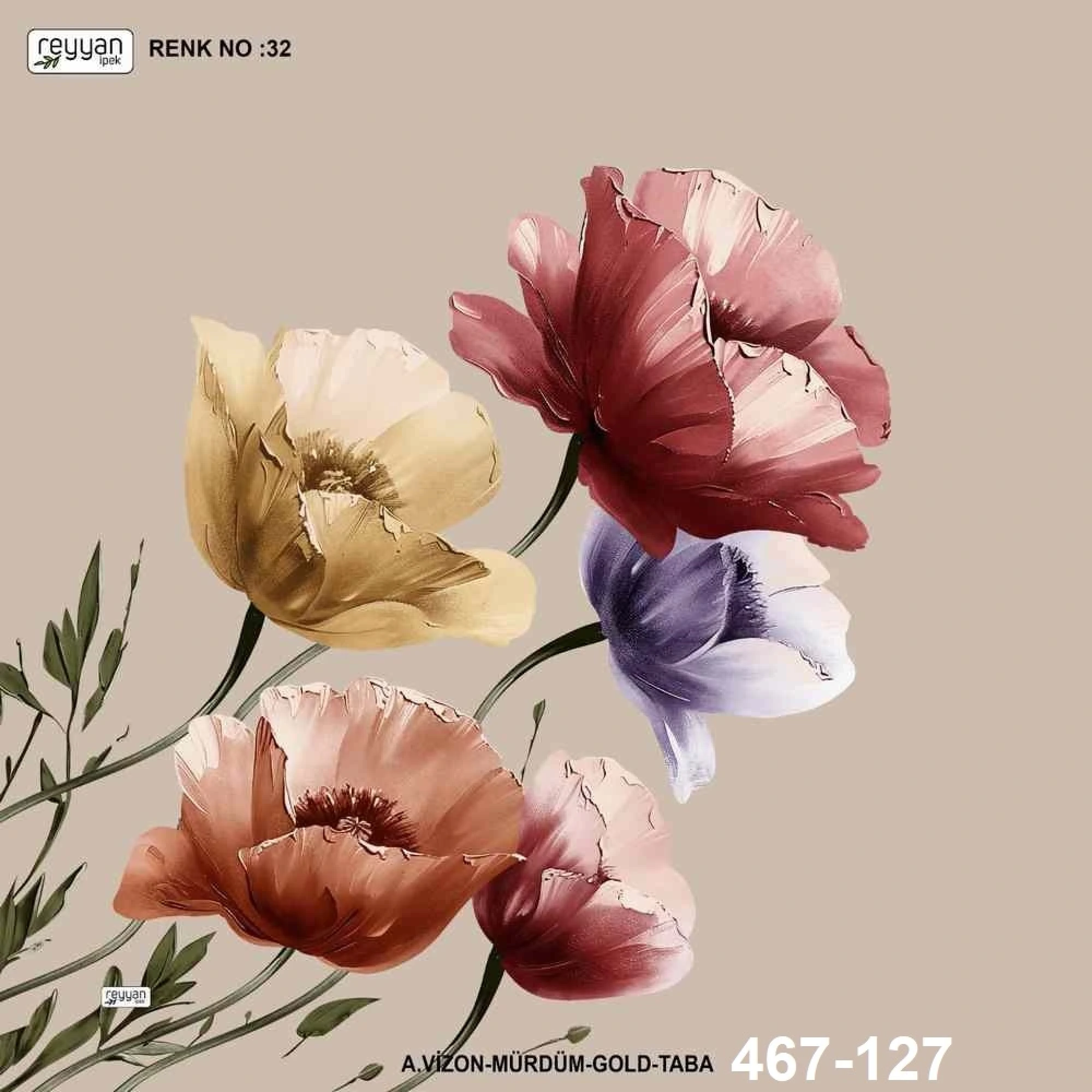 Reyyan İpek Desenli Oyalık Yazma 467-127