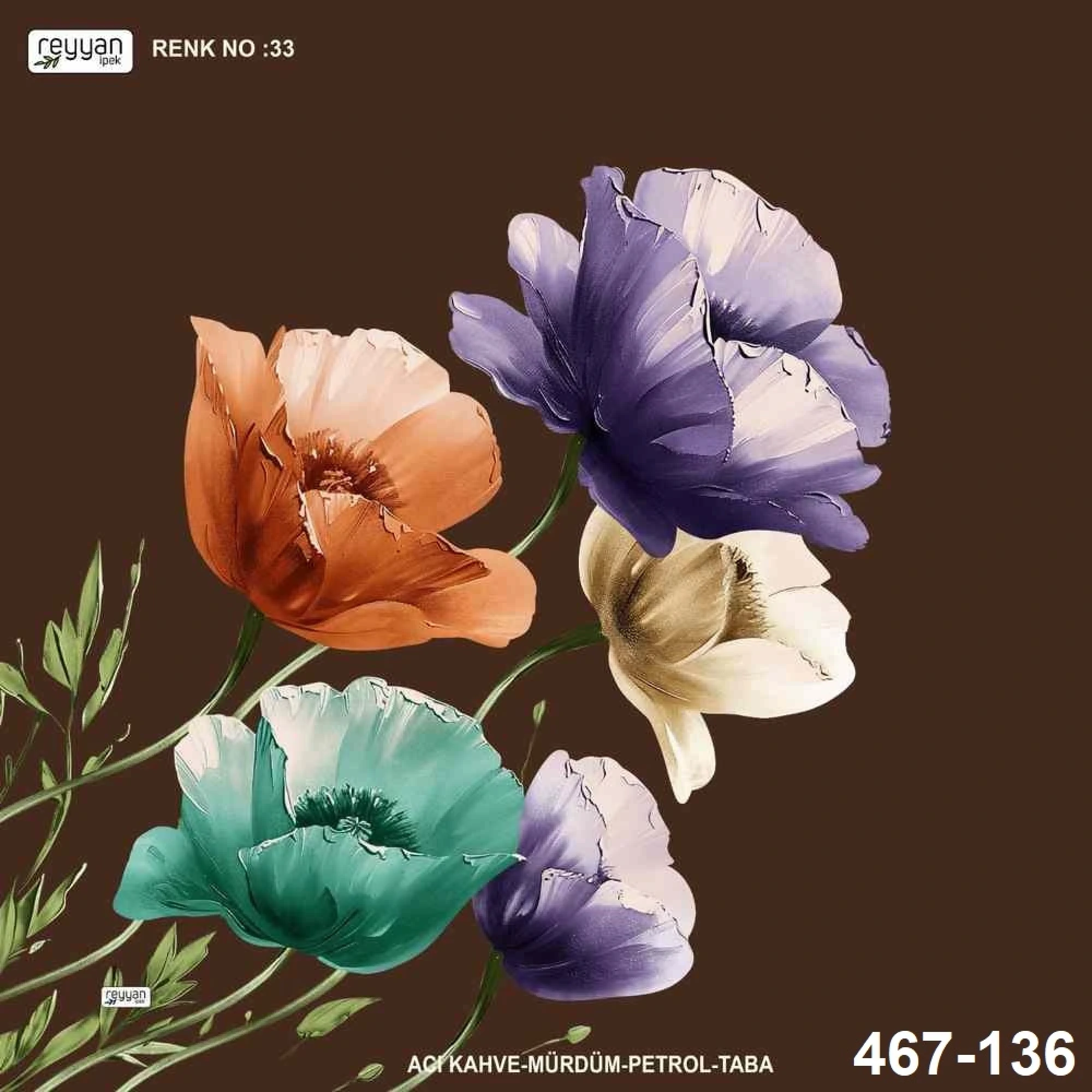 Reyyan İpek Desenli Oyalık Yazma 467-136