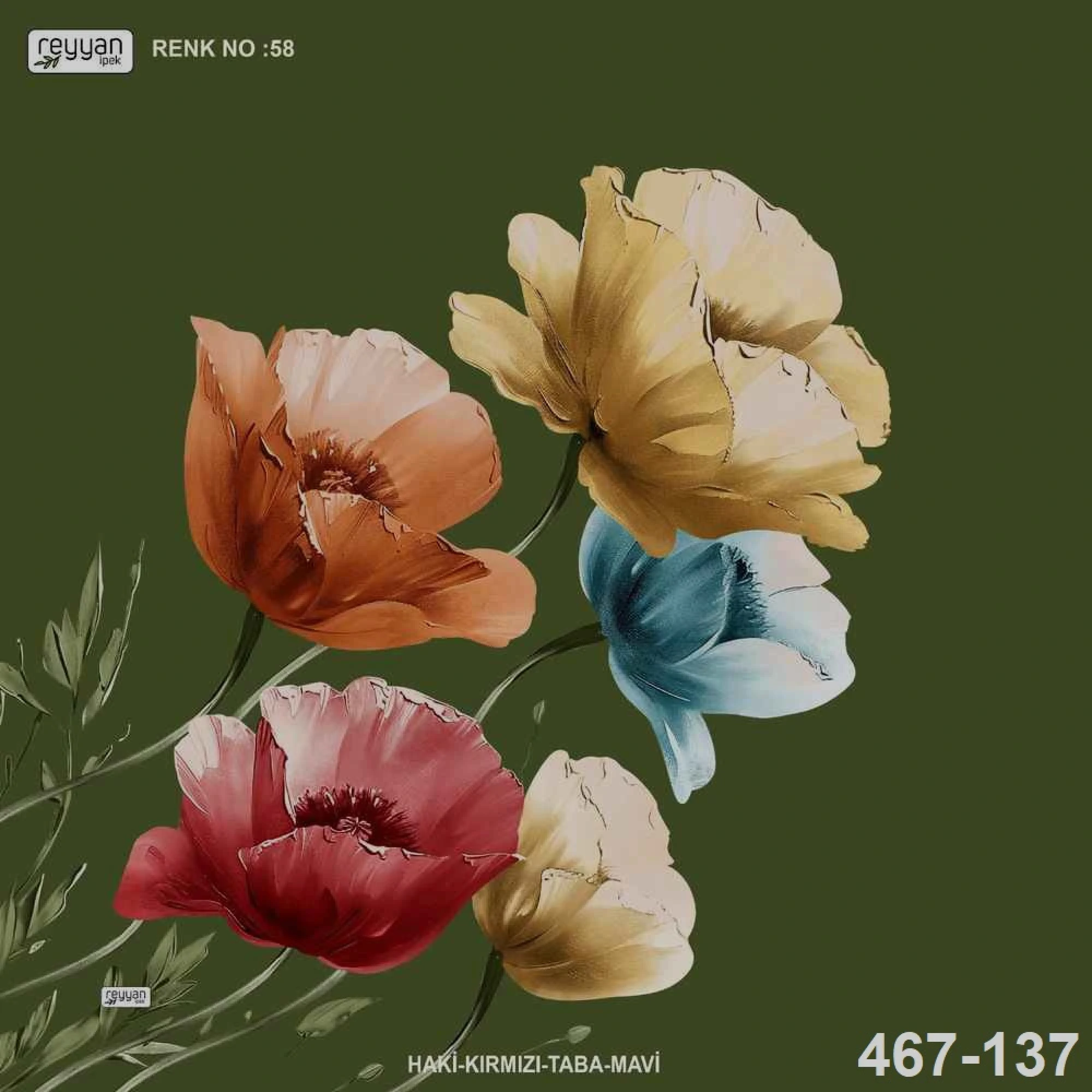 Reyyan İpek Desenli Oyalık Yazma 467-137
