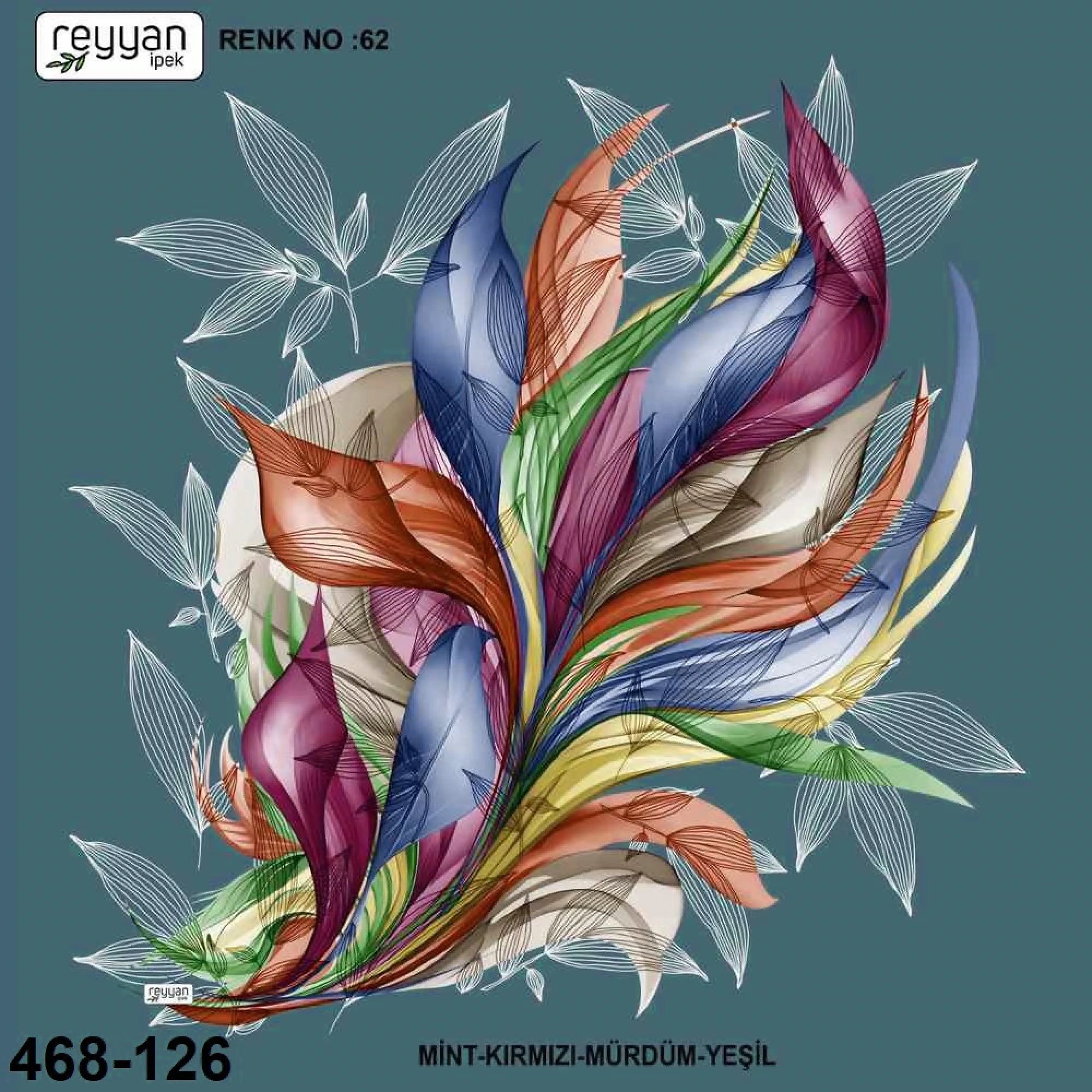 Reyyan İpek Desenli Oyalık Yazma 468-126