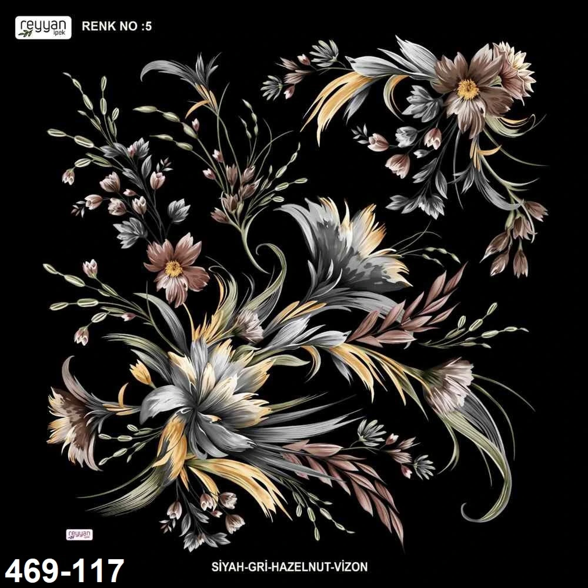 Reyyan İpek Desenli Oyalık Yazma 469-117