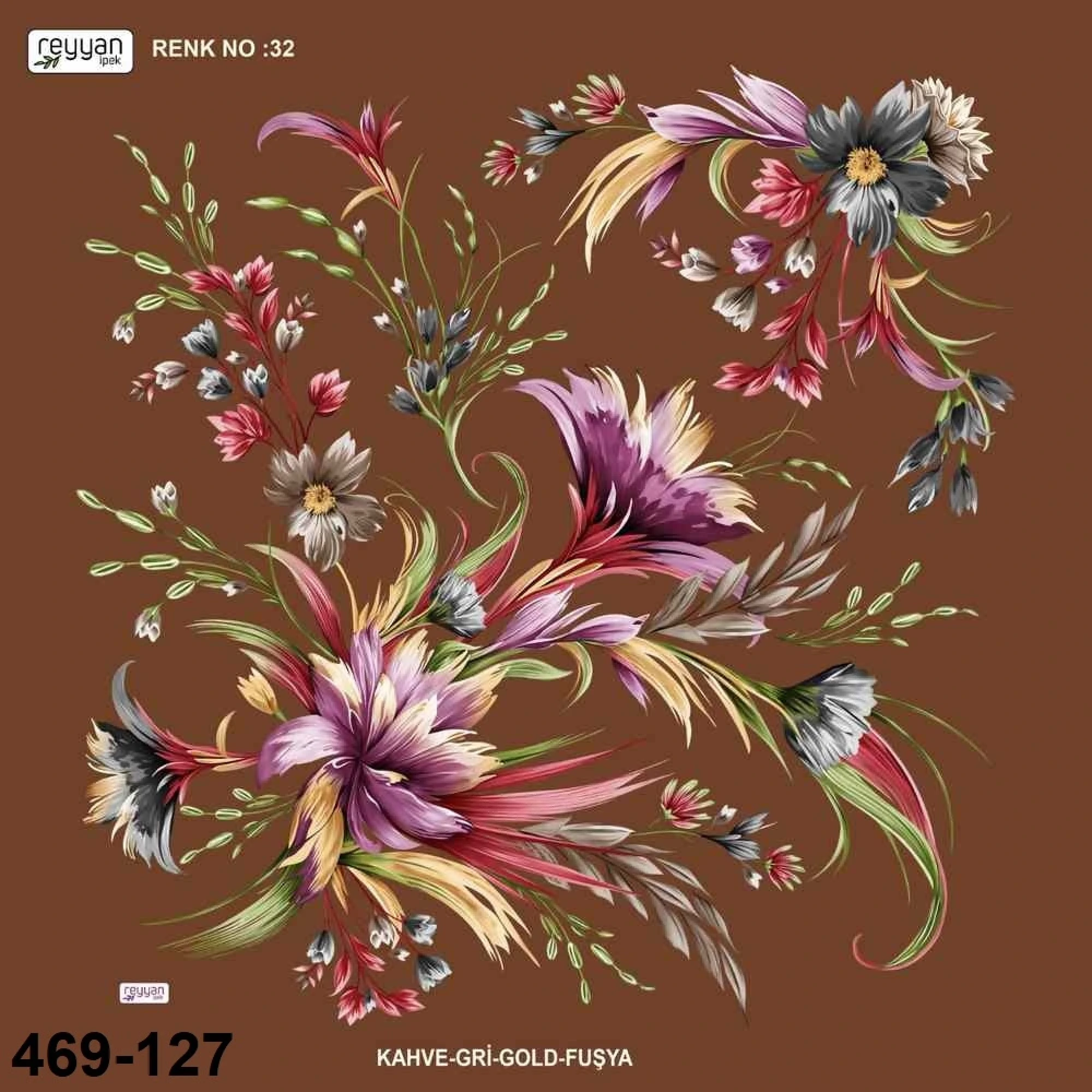 Reyyan İpek Desenli Oyalık Yazma 469-127