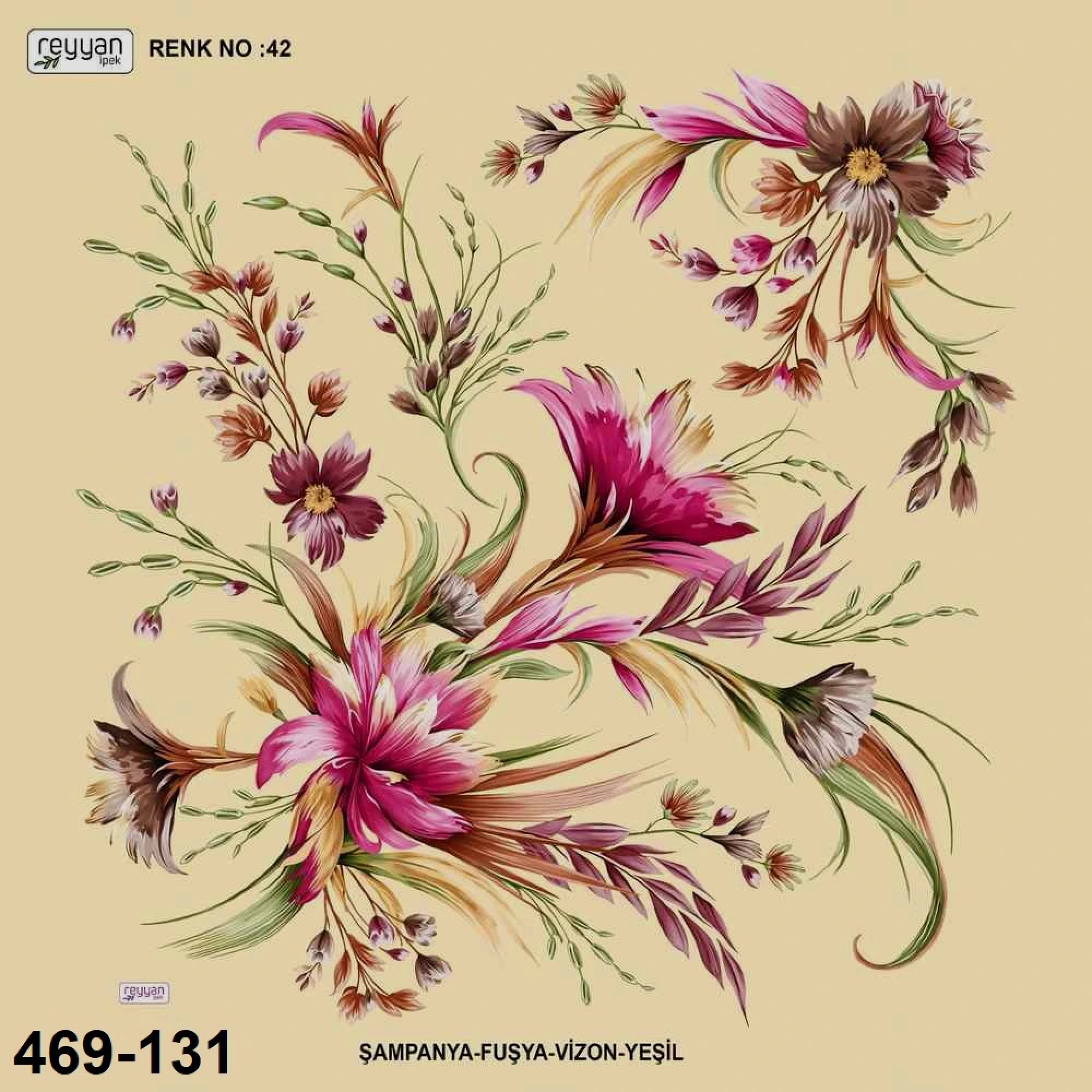 Reyyan İpek Desenli Oyalık Yazma 469-131