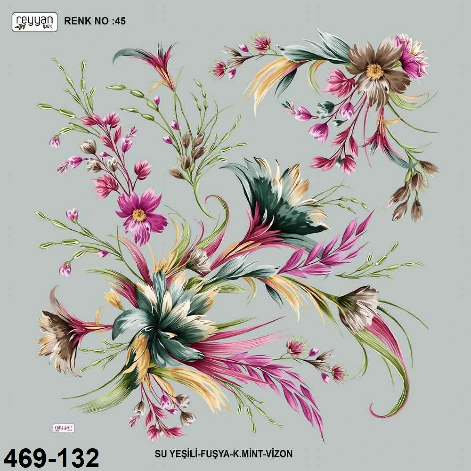 Reyyan İpek Desenli Oyalık Yazma 469-132