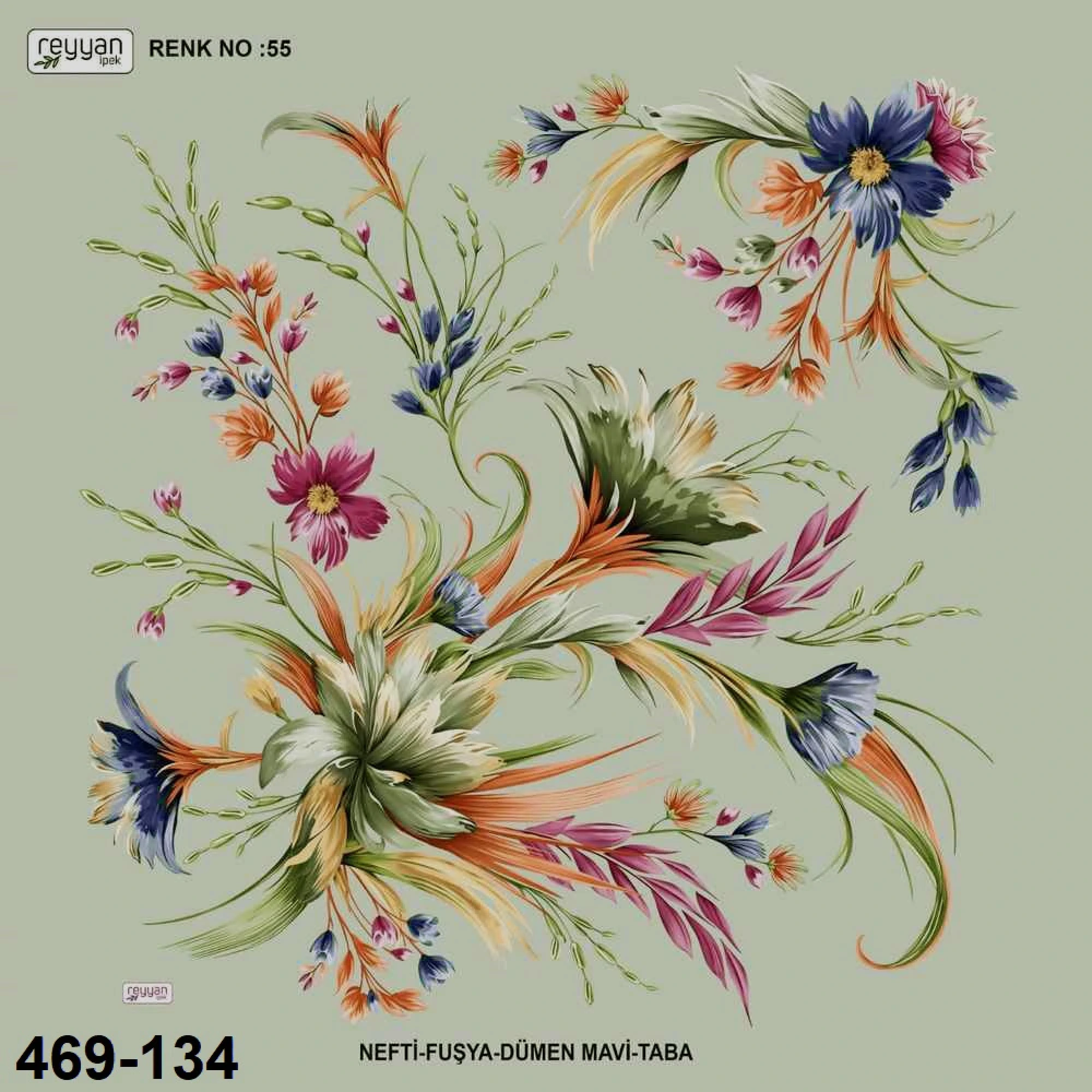 Reyyan İpek Desenli Oyalık Yazma 469-134
