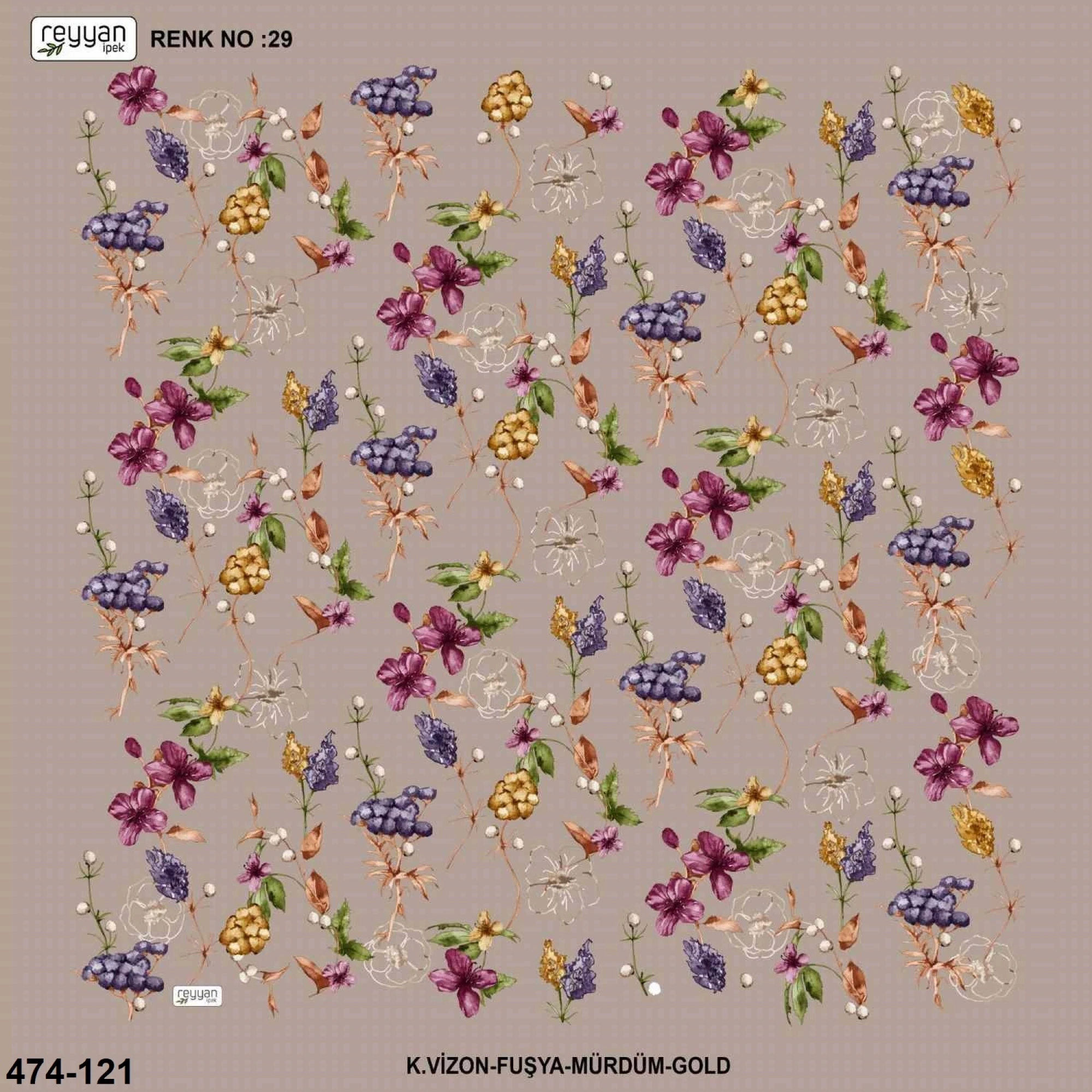 Reyyan İpek Desenli Oyalık Yazma 474-121