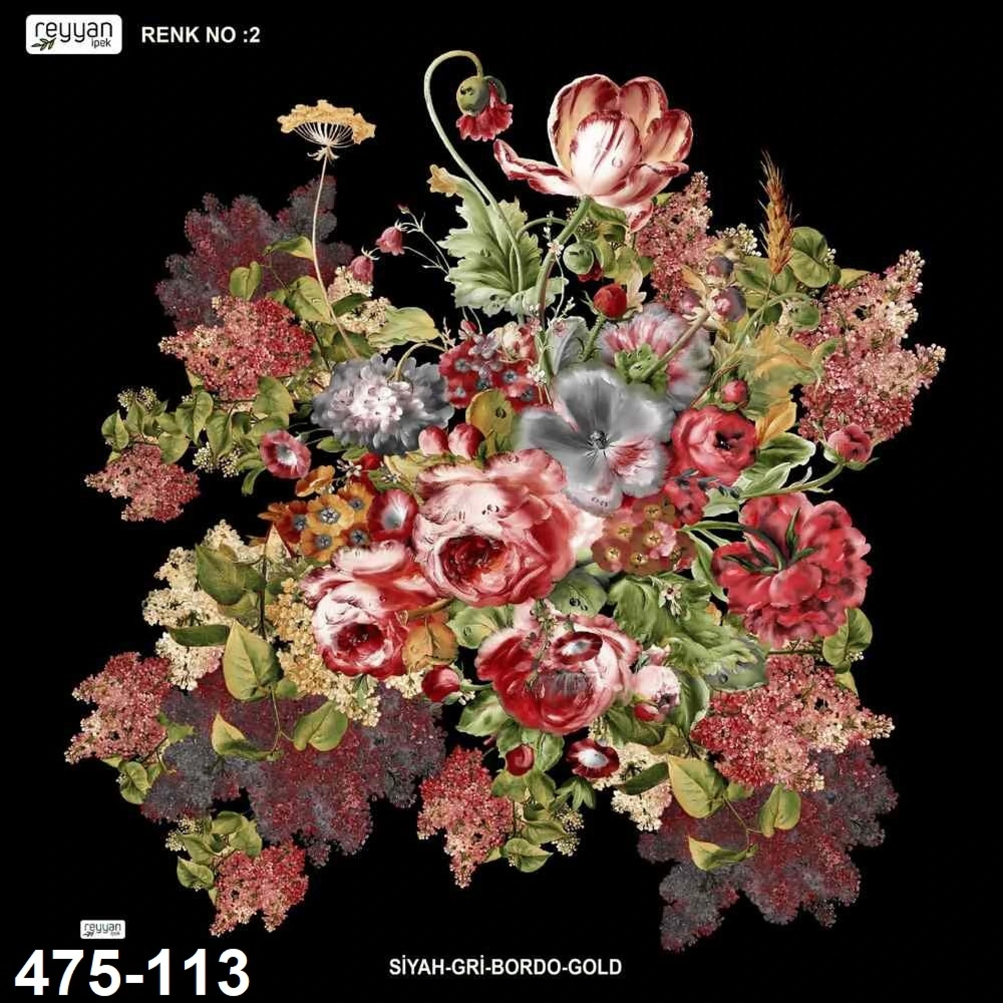 Reyyan İpek Desenli Oyalık Yazma 475-113