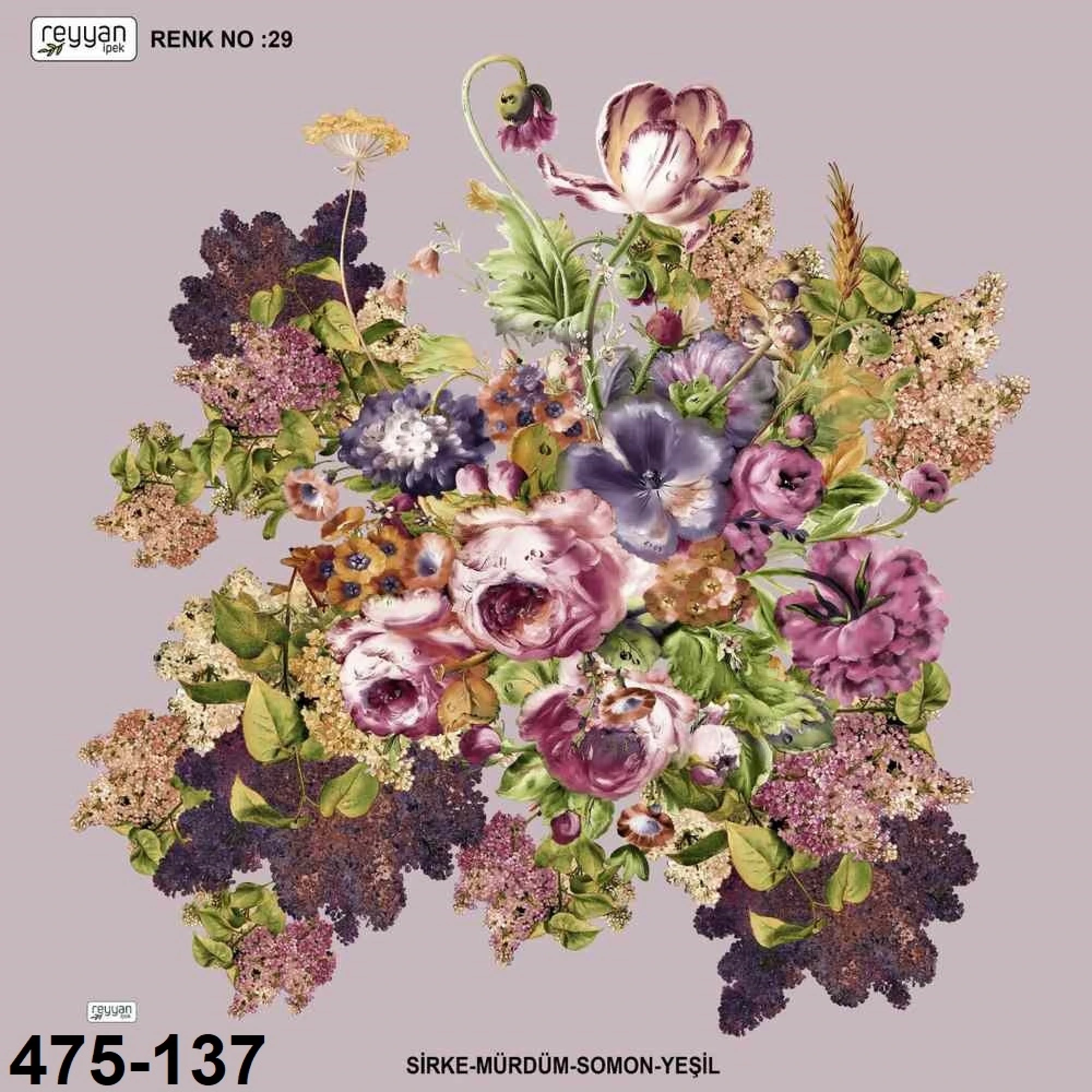 Reyyan İpek Desenli Oyalık Yazma 475-137