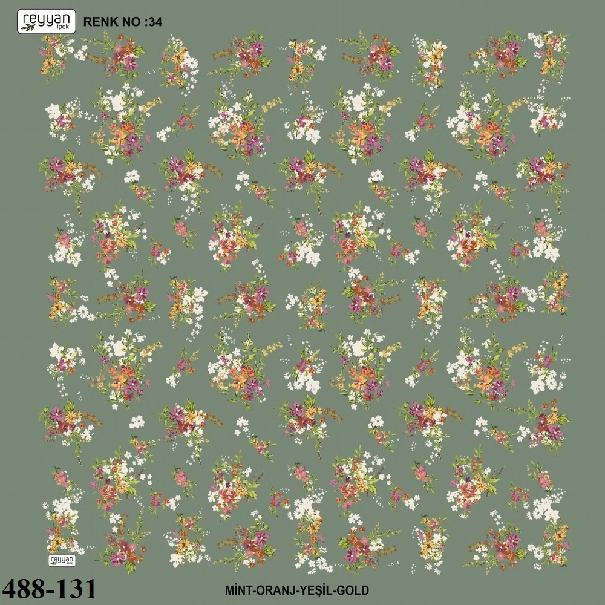Reyyan İpek Desenli Oyalık Yazma 488-131