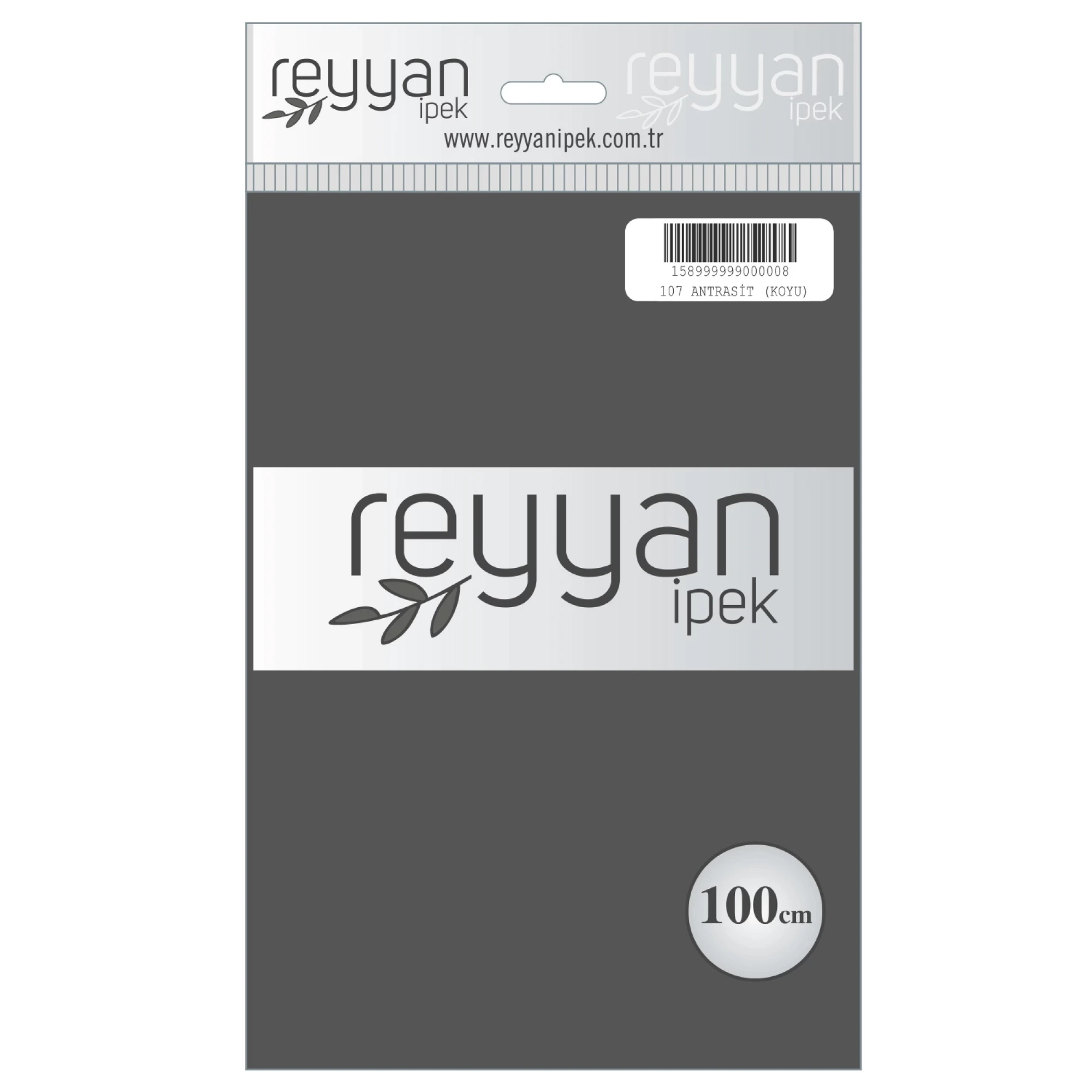 Reyyan İpek Düz Renk Oyalık Yazma reyyan-107 Antrasit (Koyu)