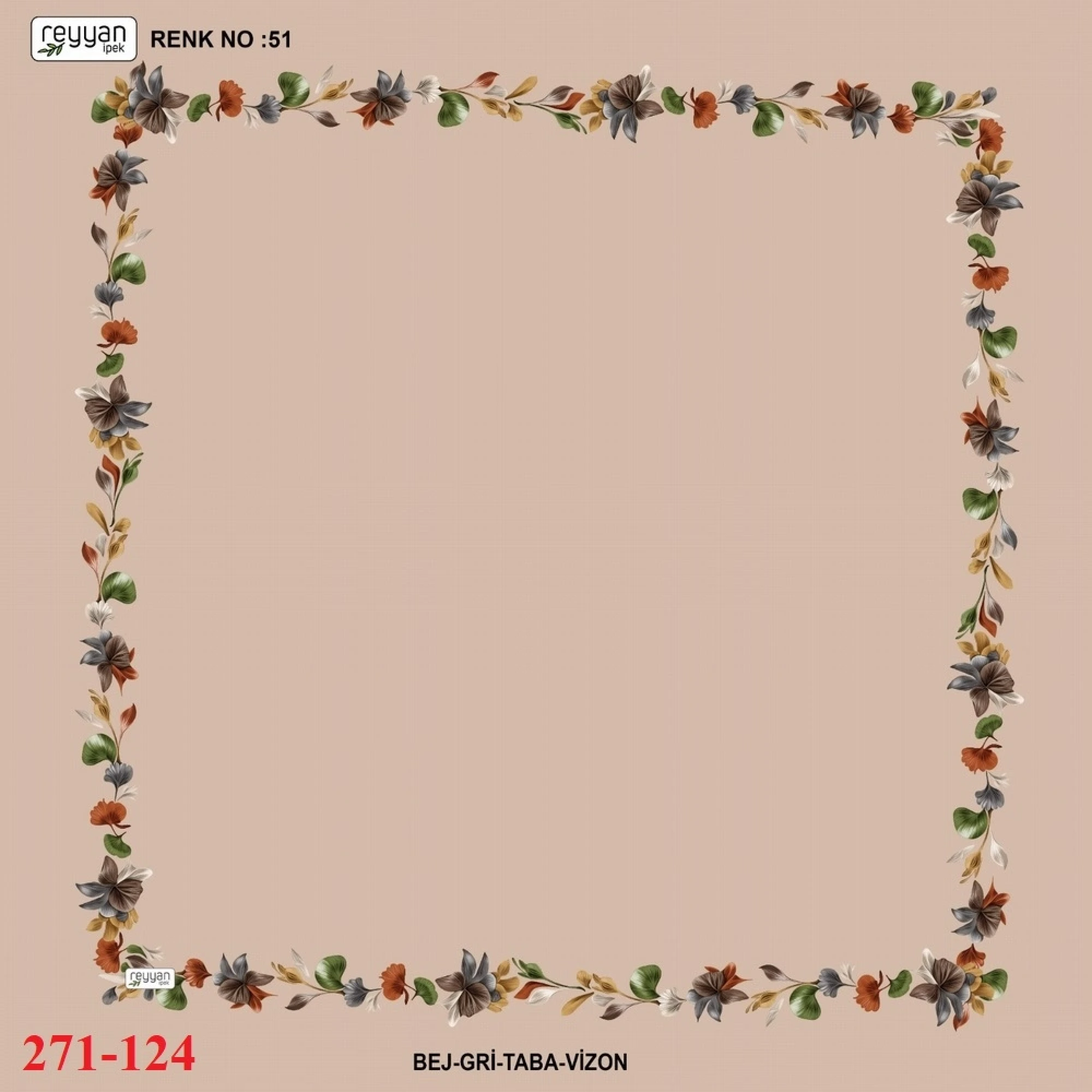 Reyyan İpek İçi Boş Desenli Oyalık Yazma 271-124