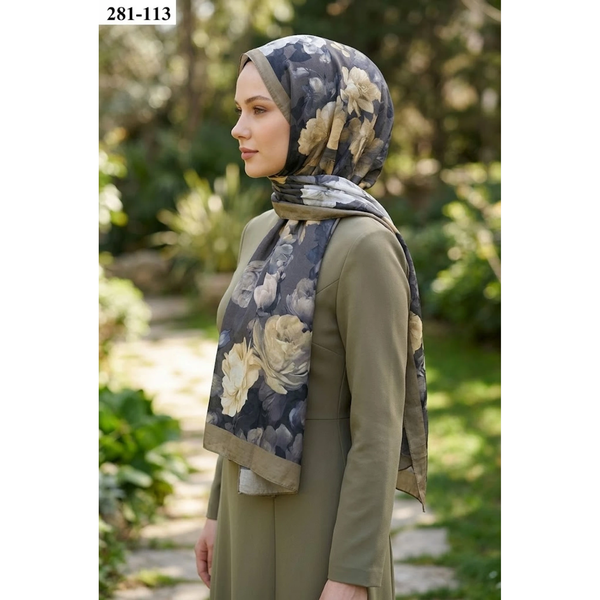 Sharell Desenli Bambu Kraş Pamuk Şal 281-113