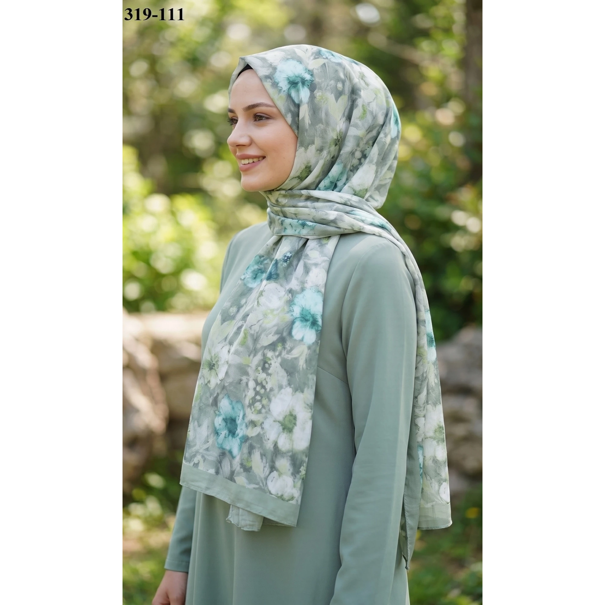 Sharell Desenli Bambu Kraş Pamuk Şal 319-111