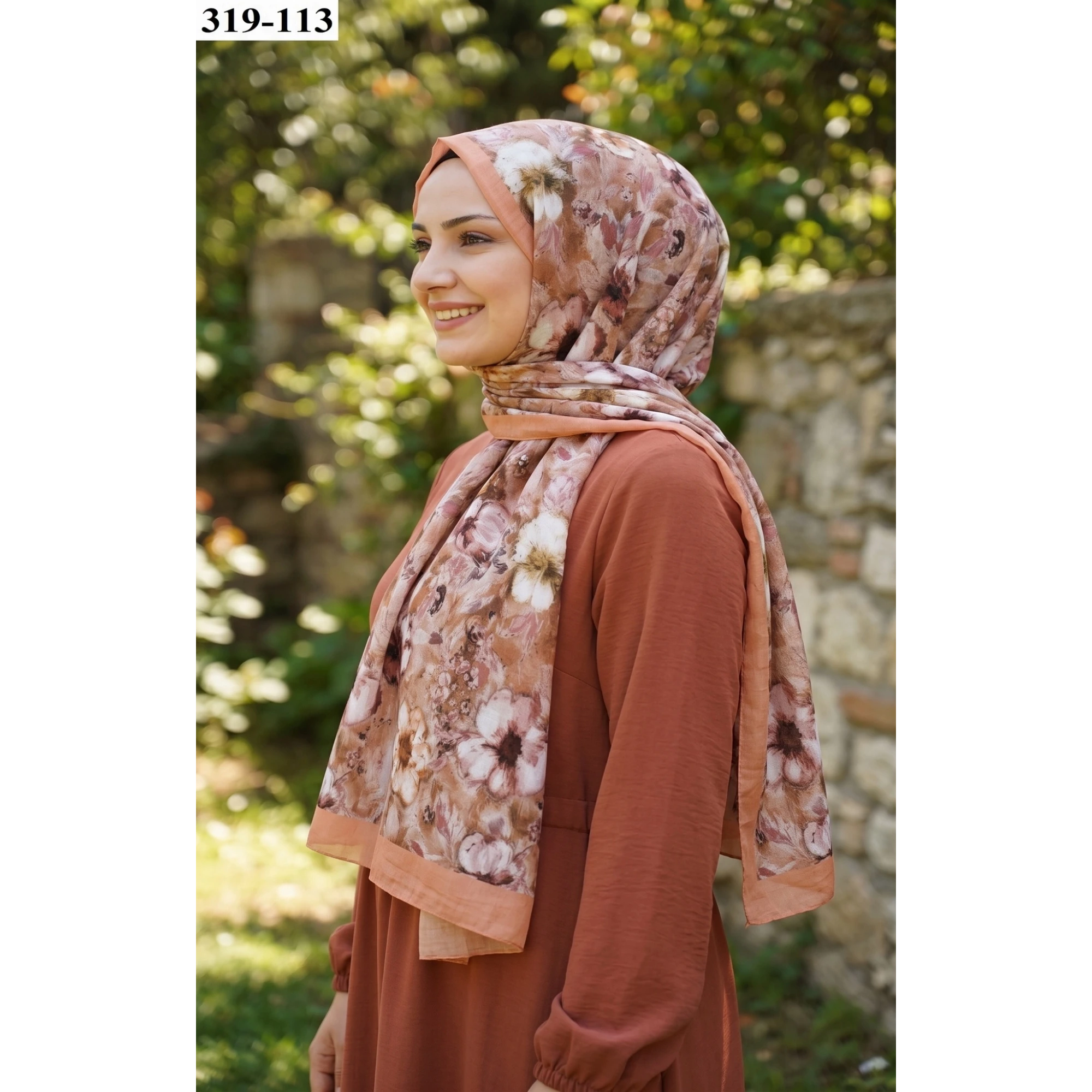 Sharell Desenli Bambu Kraş Pamuk Şal 319-113