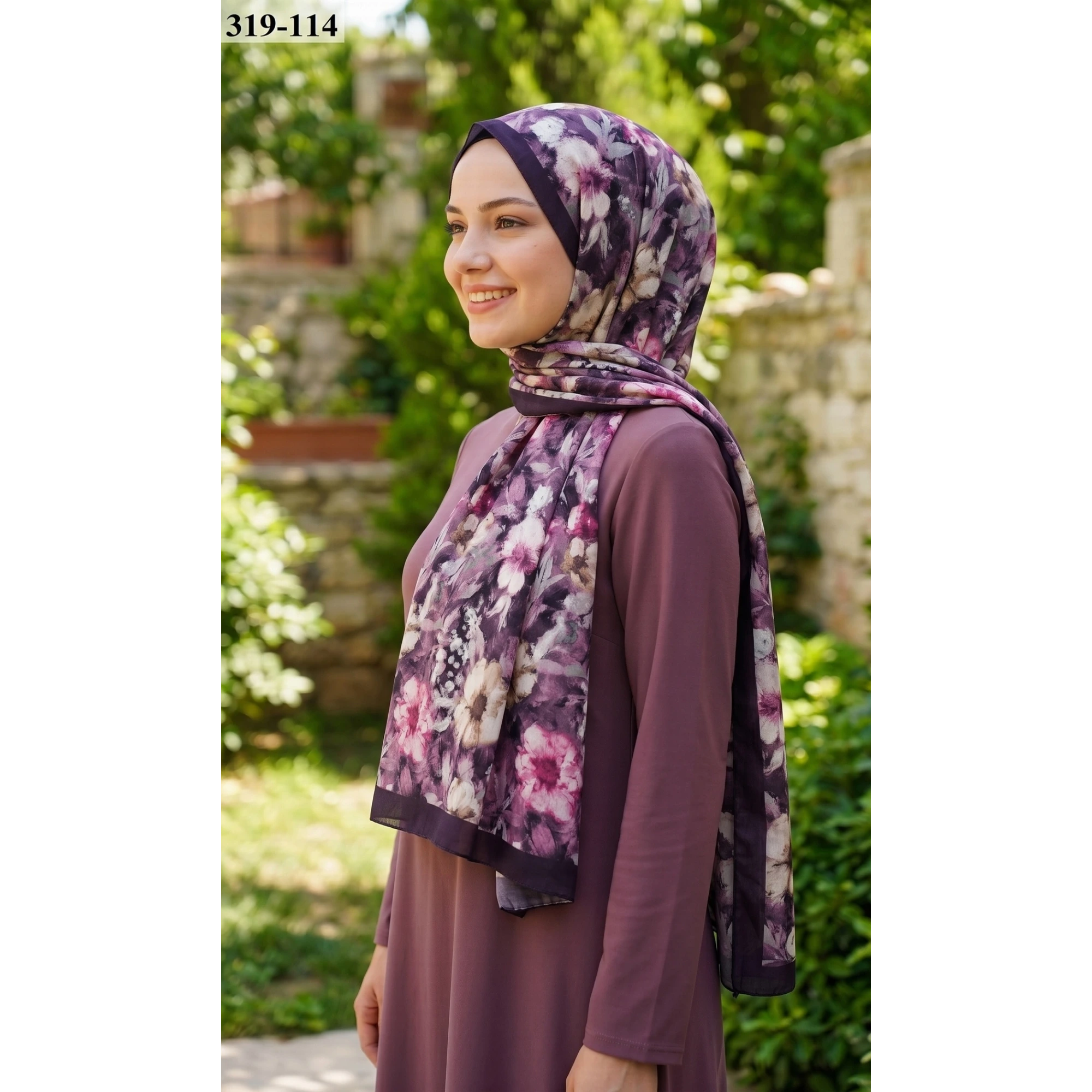Sharell Desenli Bambu Kraş Pamuk Şal 319-114