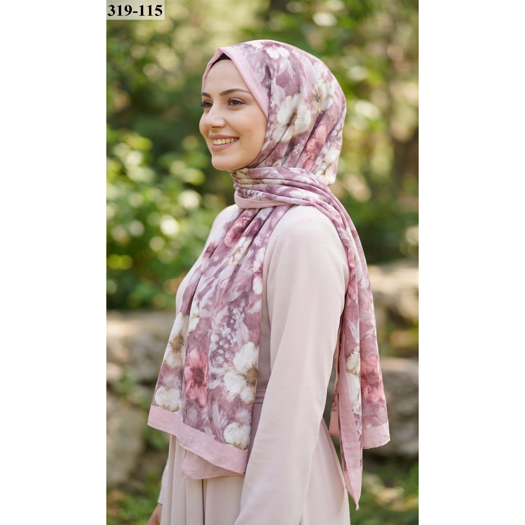 Sharell Desenli Bambu Kraş Pamuk Şal 319-115