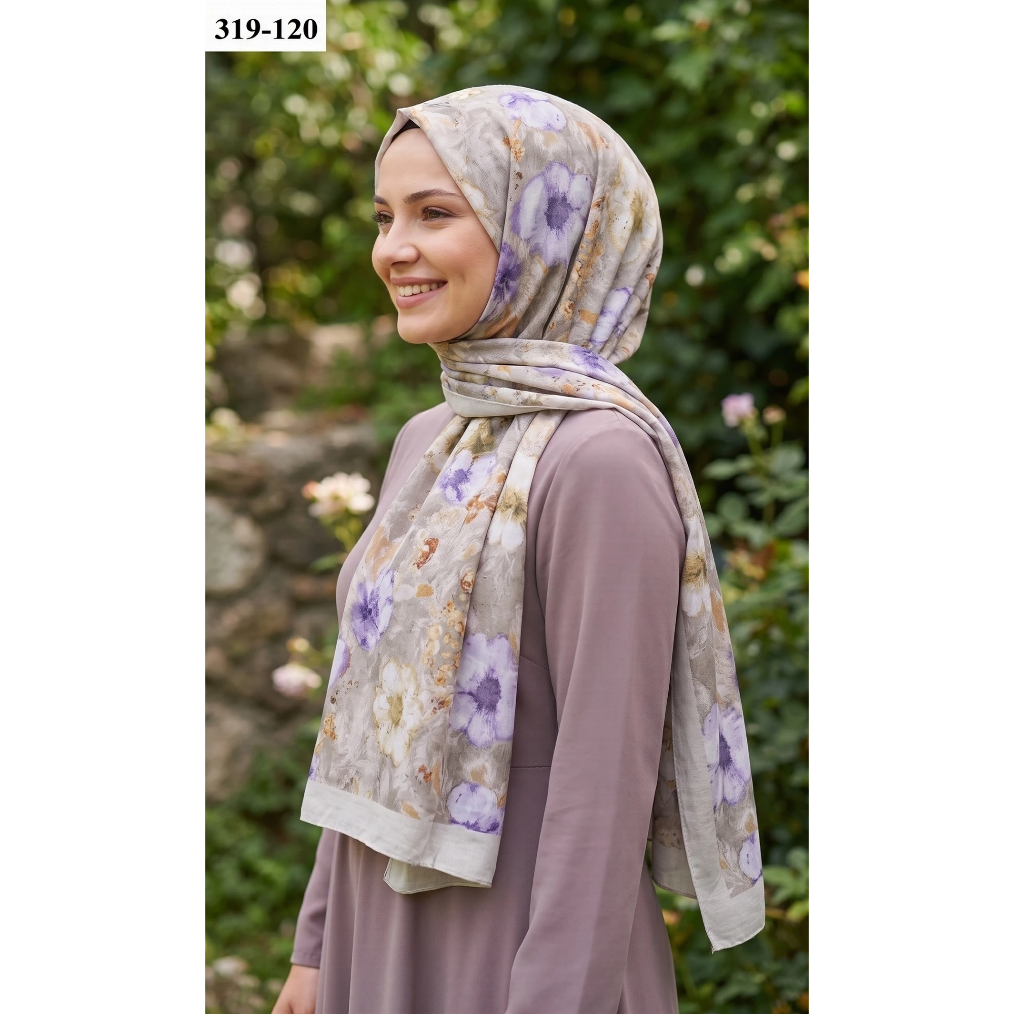 Sharell Desenli Bambu Kraş Pamuk Şal 319-120