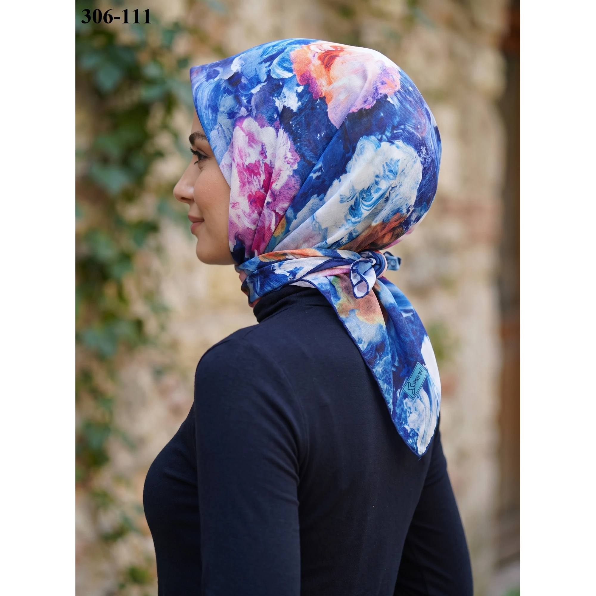 Sharell Desenli Soft Pamuk Eşarp 306-111