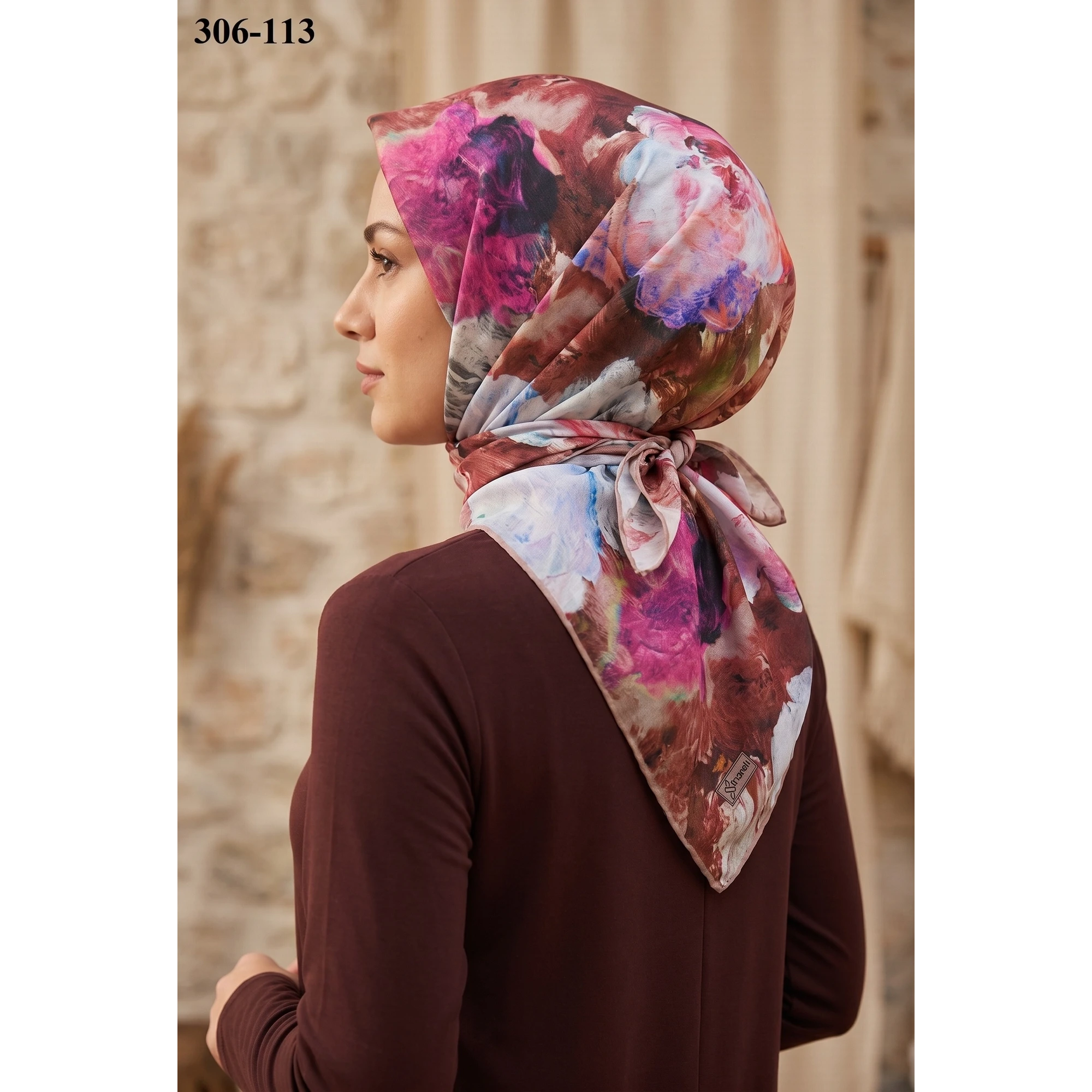 Sharell Desenli Soft Pamuk Eşarp 306-113