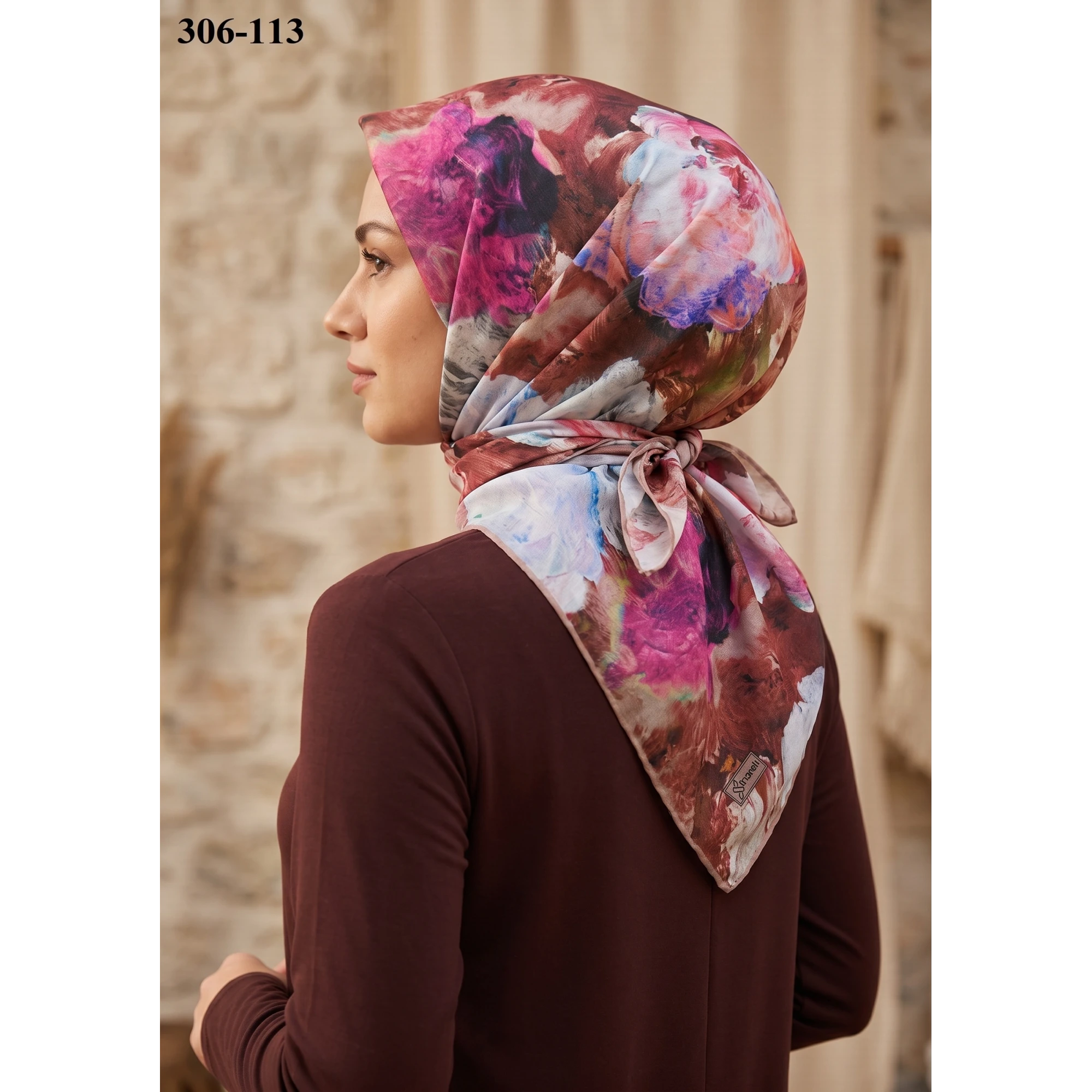 Sharell Desenli Soft Pamuk Eşarp 306-113