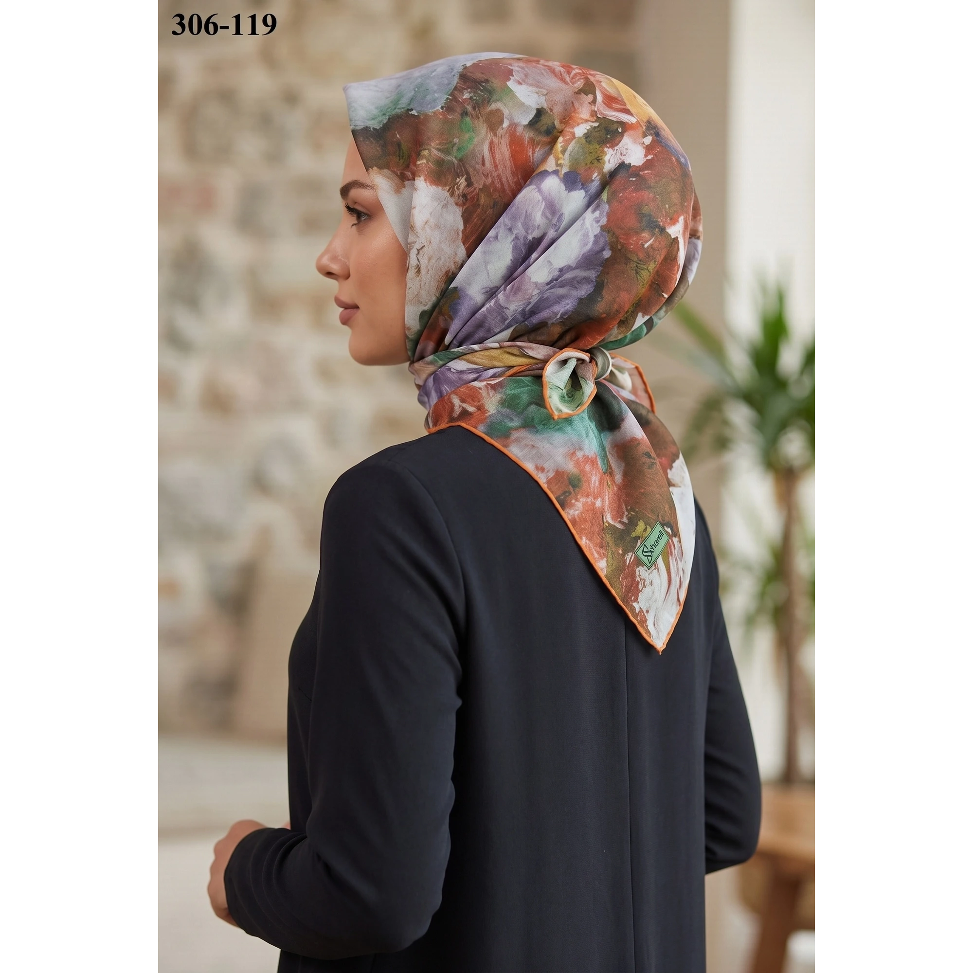 Sharell Desenli Soft Pamuk Eşarp 306-119