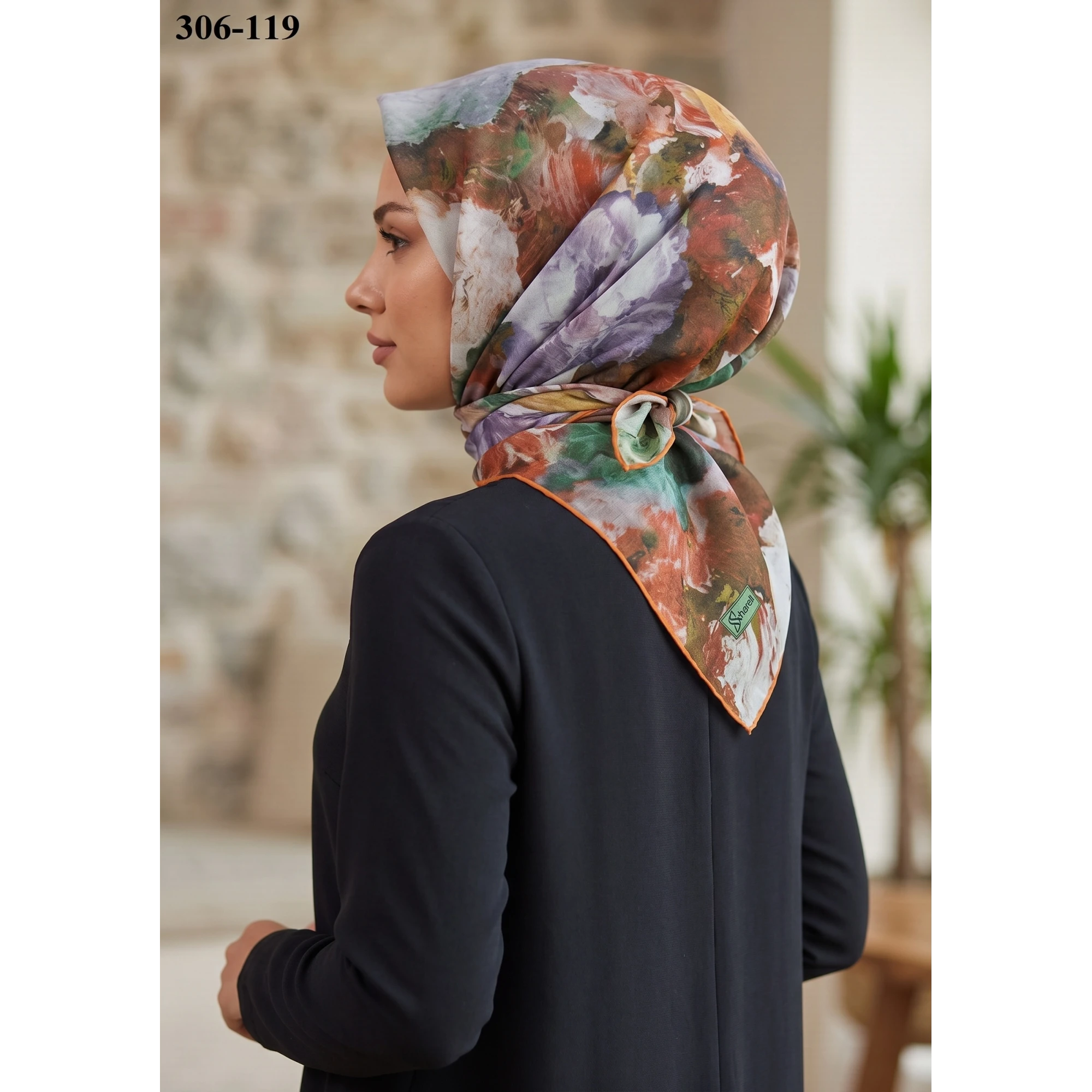 Sharell Desenli Soft Pamuk Eşarp 306-119