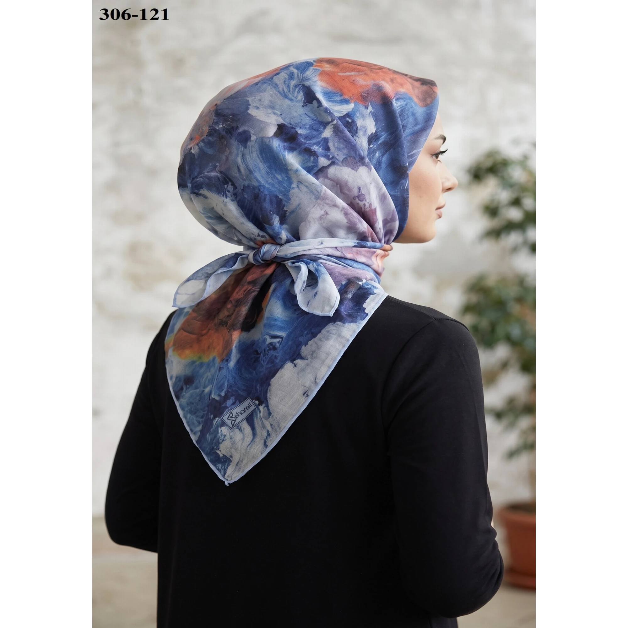 Sharell Desenli Soft Pamuk Eşarp 306-121