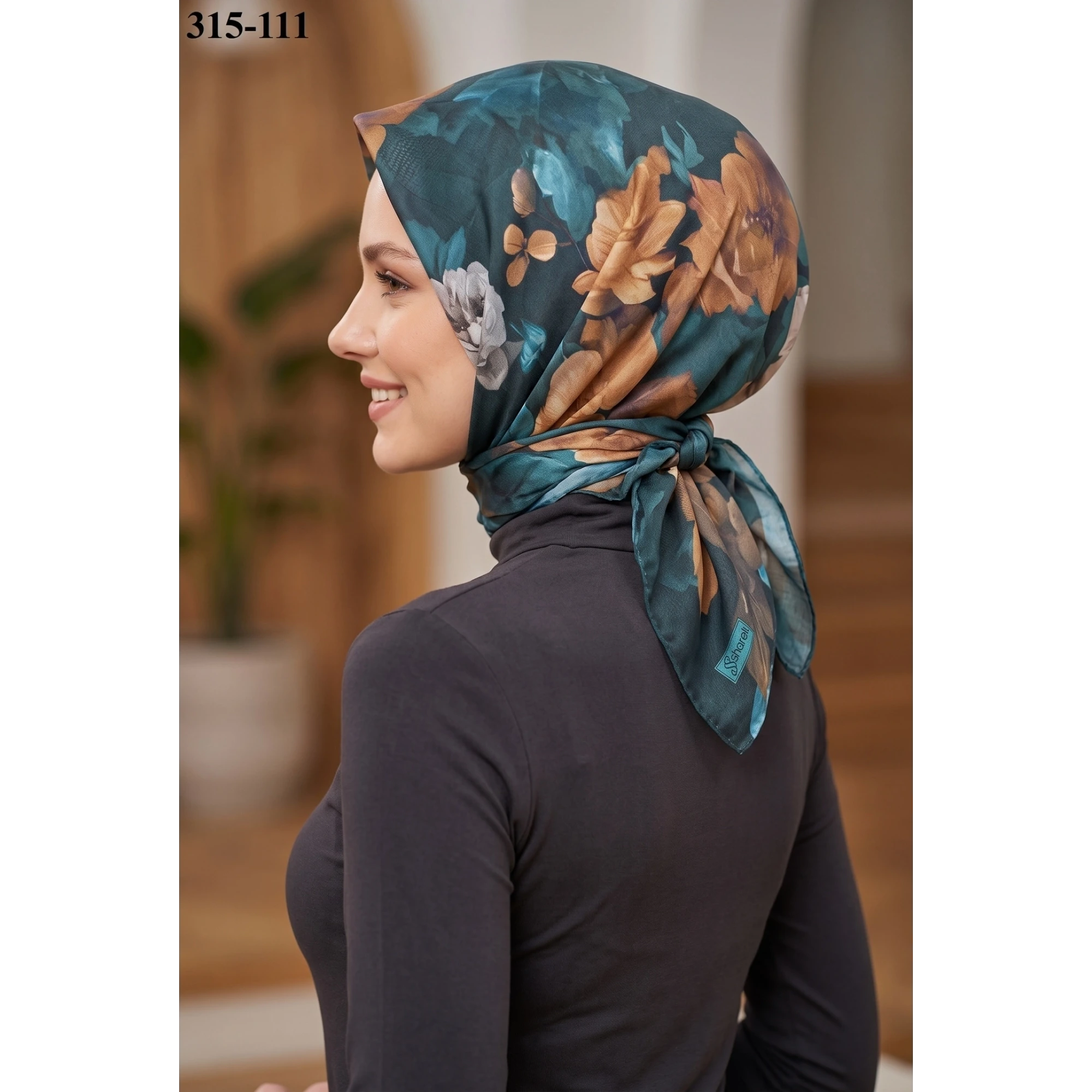 Sharell Desenli Soft Pamuk Eşarp 315-111