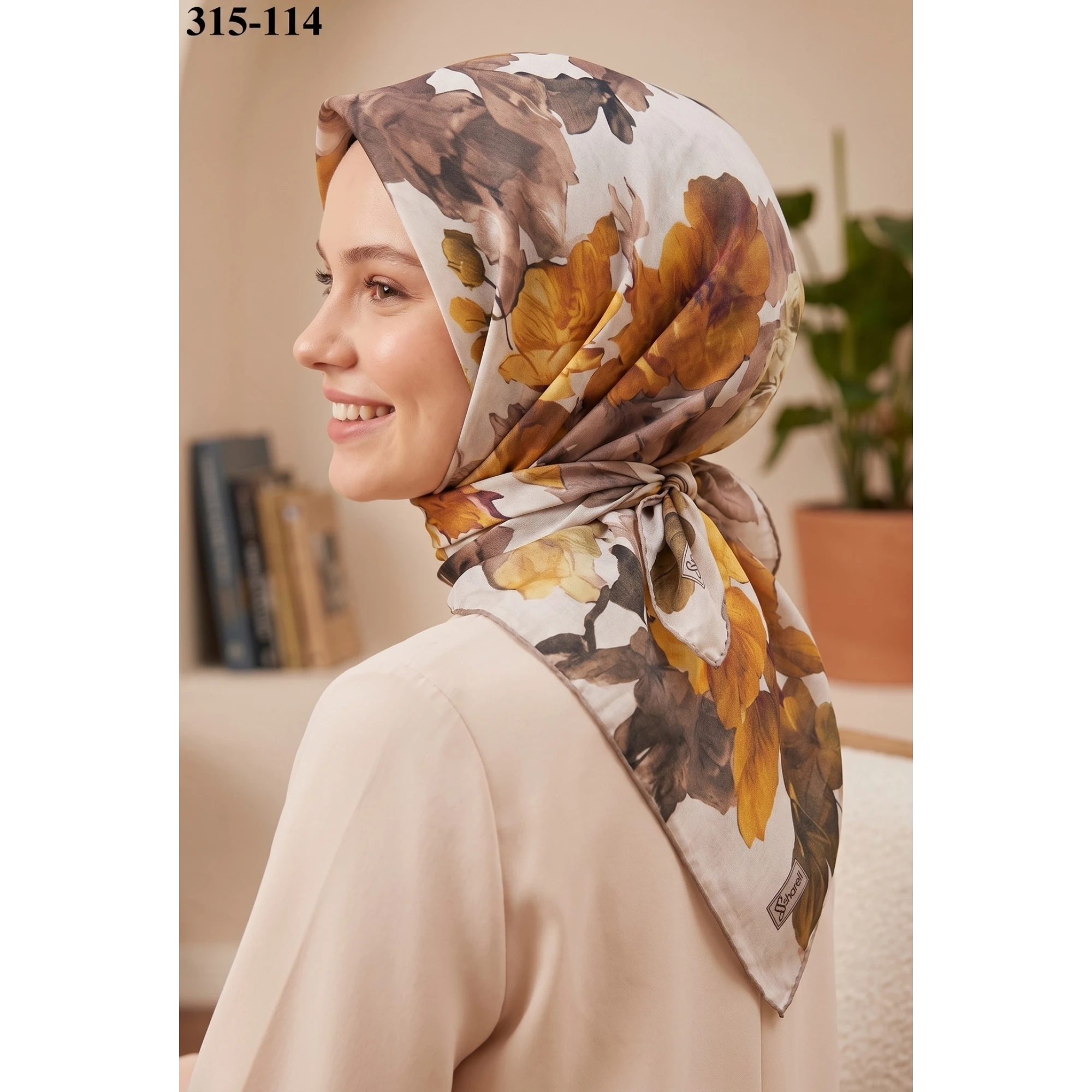 Sharell Desenli Soft Pamuk Eşarp 315-114
