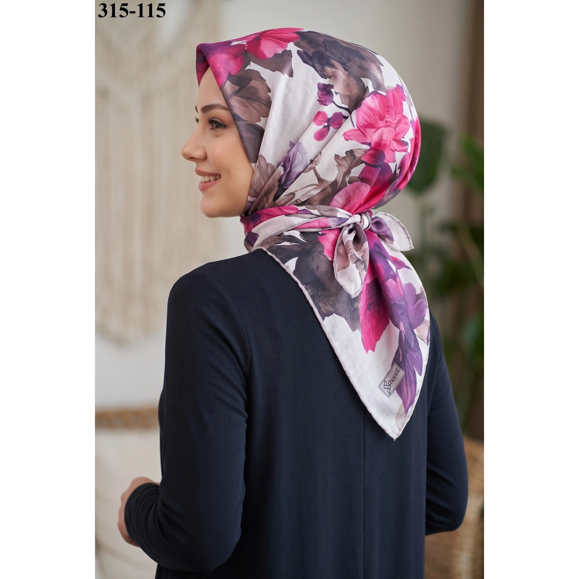 Sharell Desenli Soft Pamuk Eşarp 315-115