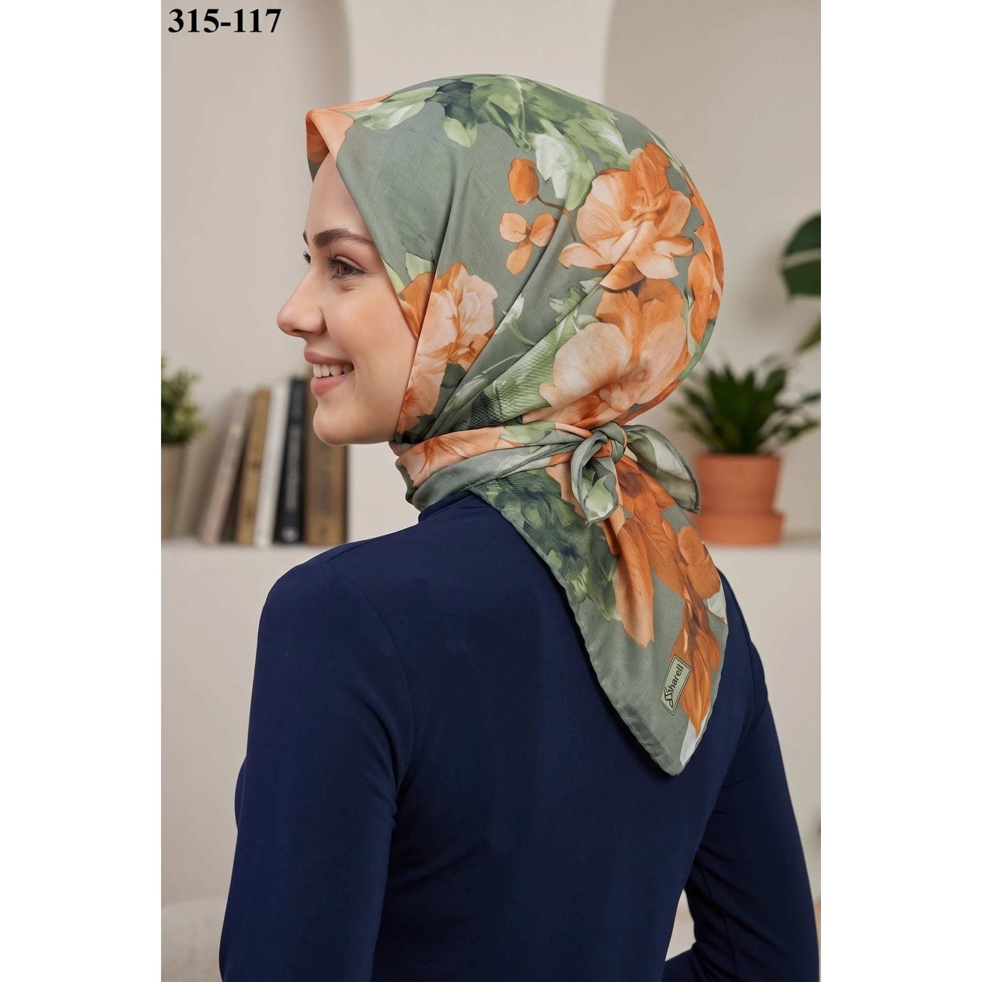 Sharell Desenli Soft Pamuk Eşarp 315-117