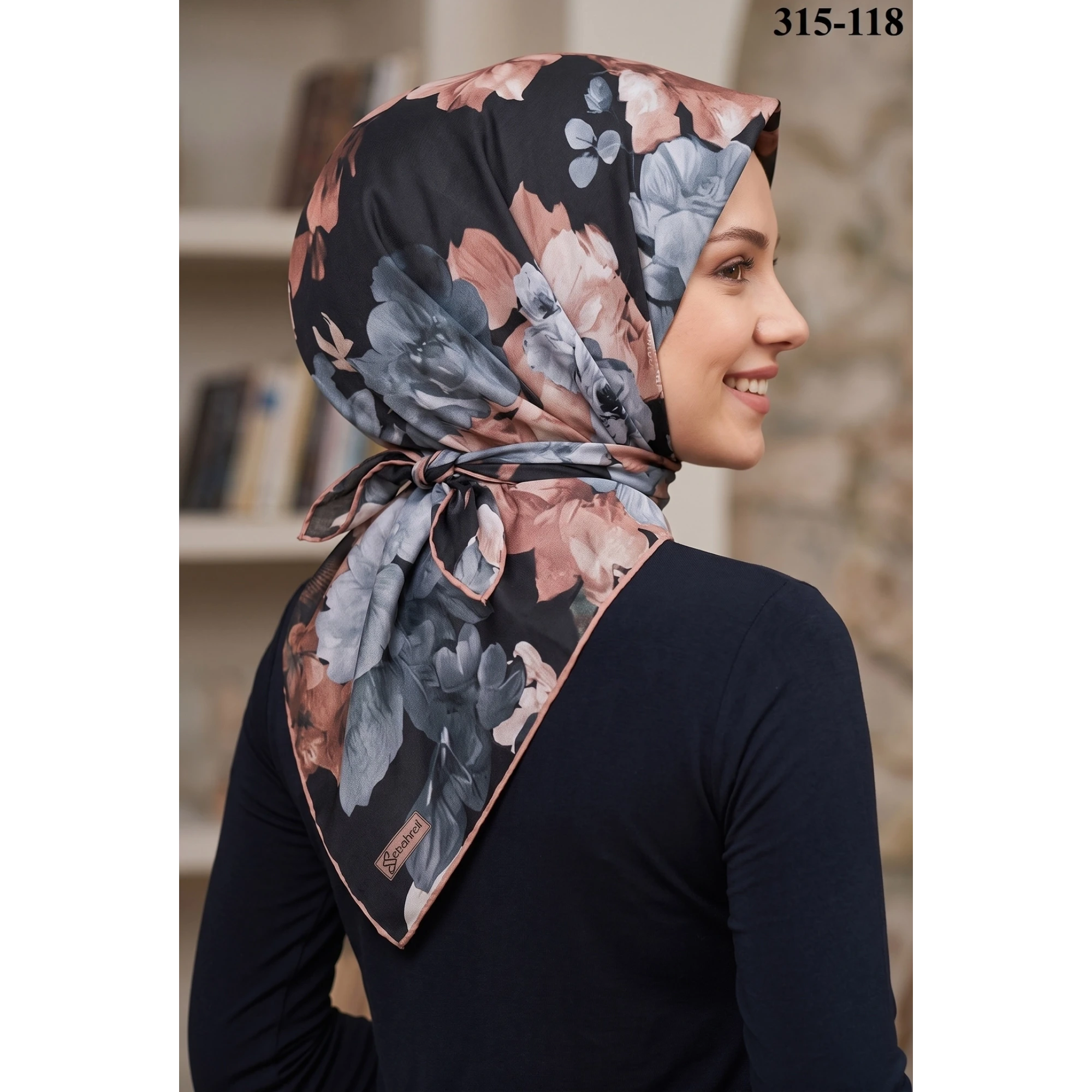 Sharell Desenli Soft Pamuk Eşarp 315-118