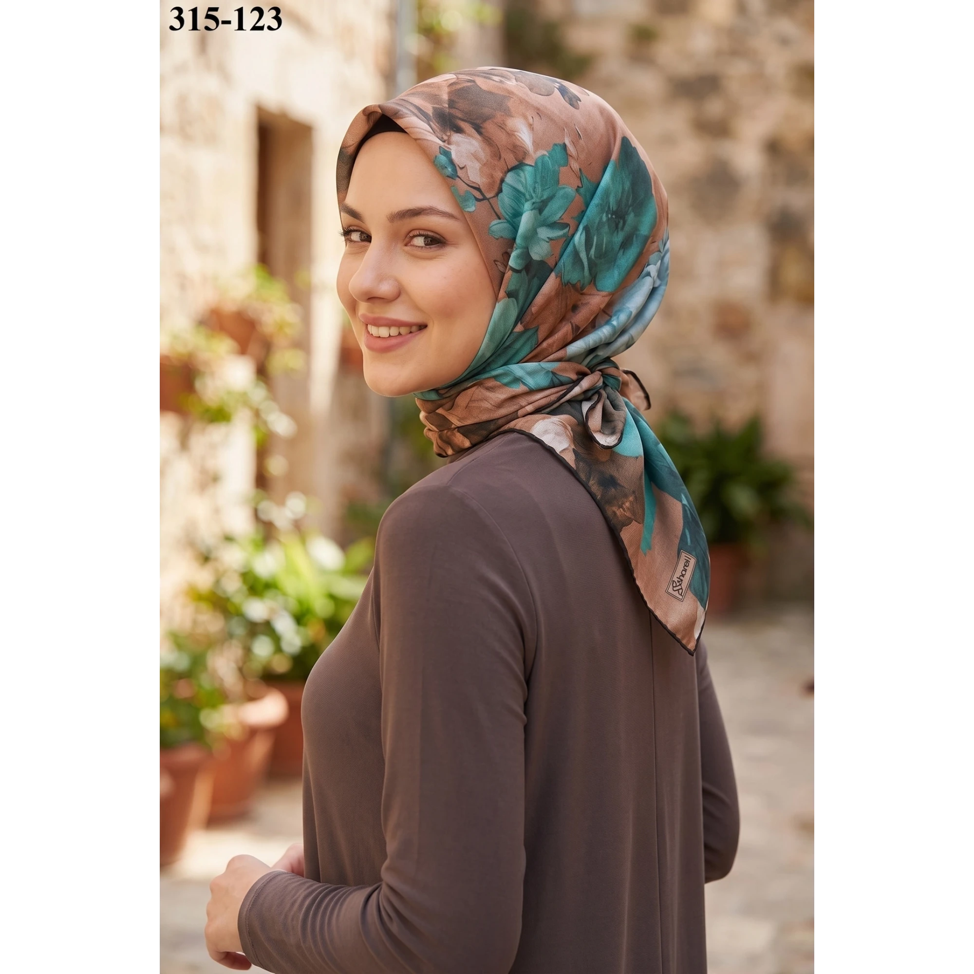 Sharell Desenli Soft Pamuk Eşarp 315-123