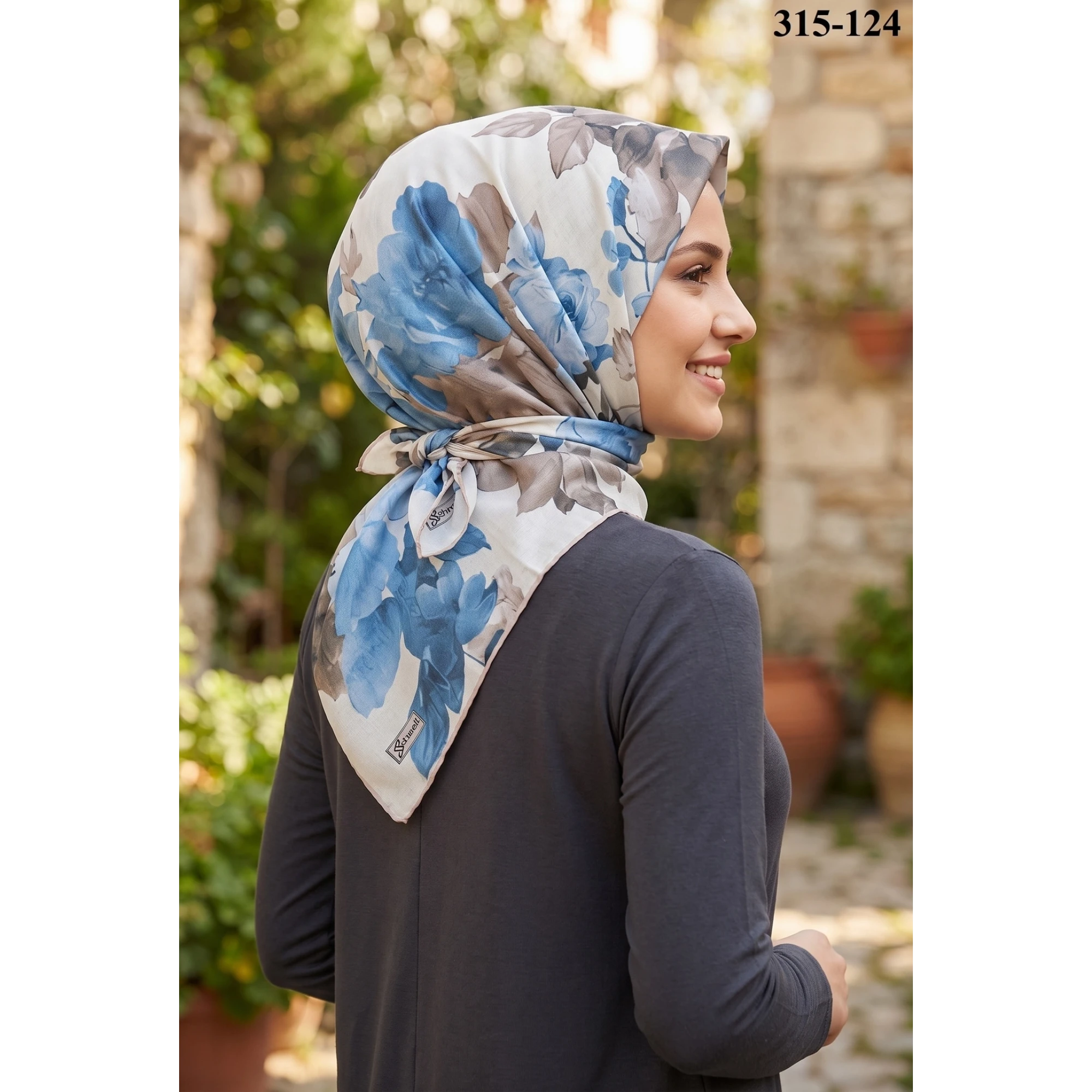 Sharell Desenli Soft Pamuk Eşarp 315-124